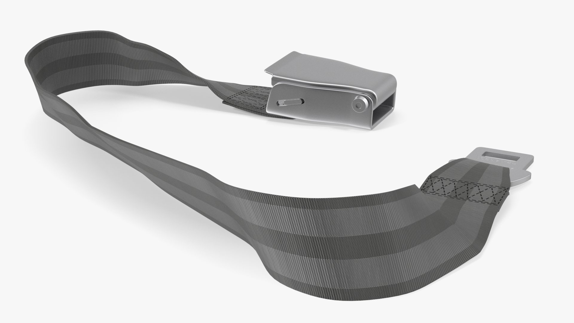 3D model Airplane Seat Belt Type A Grey