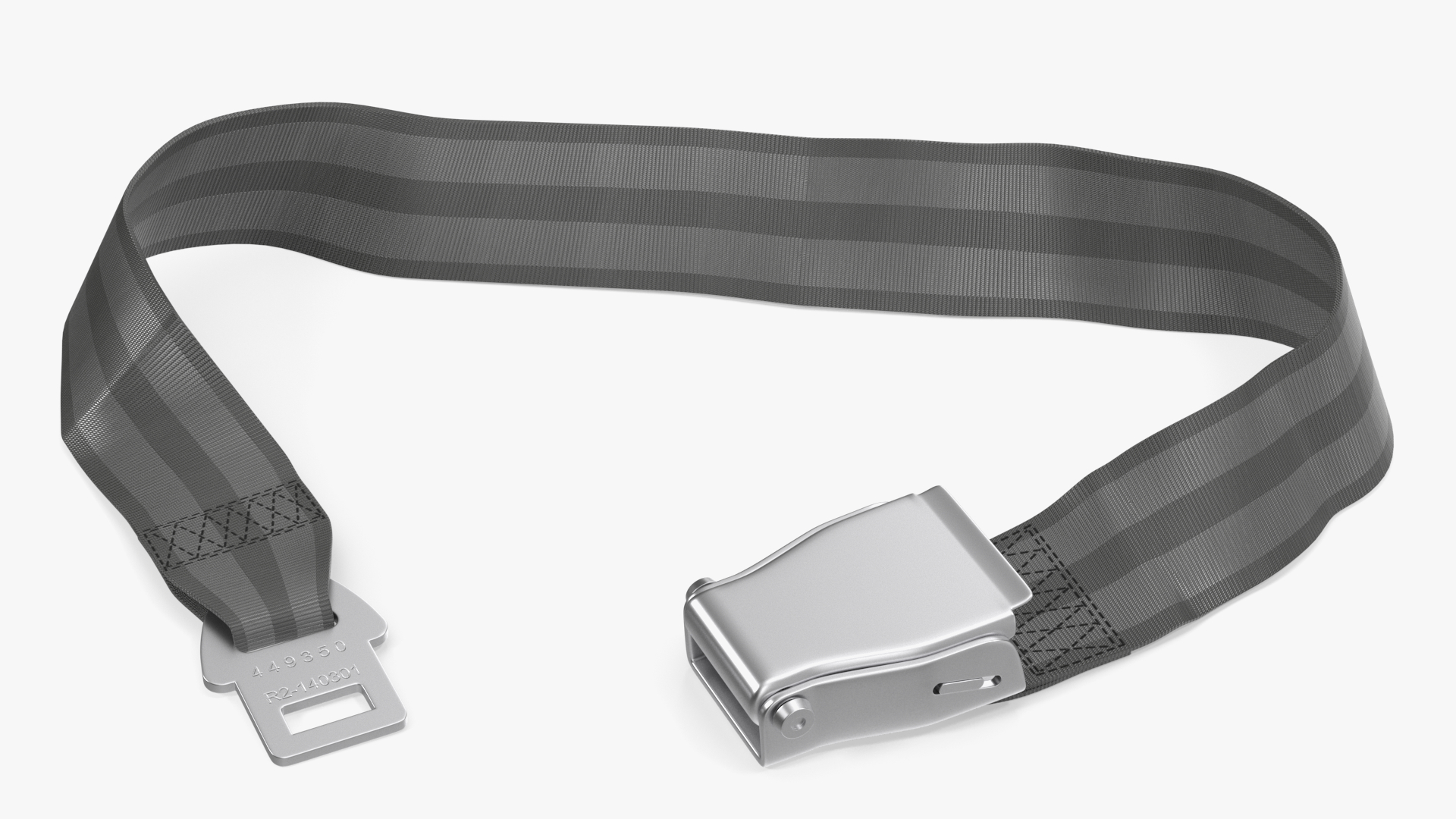 3D model Airplane Seat Belt Type A Grey