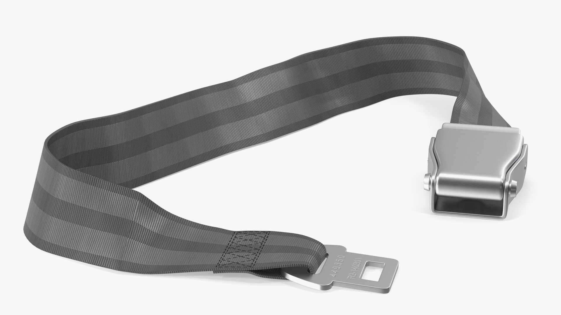 3D model Airplane Seat Belt Type A Grey