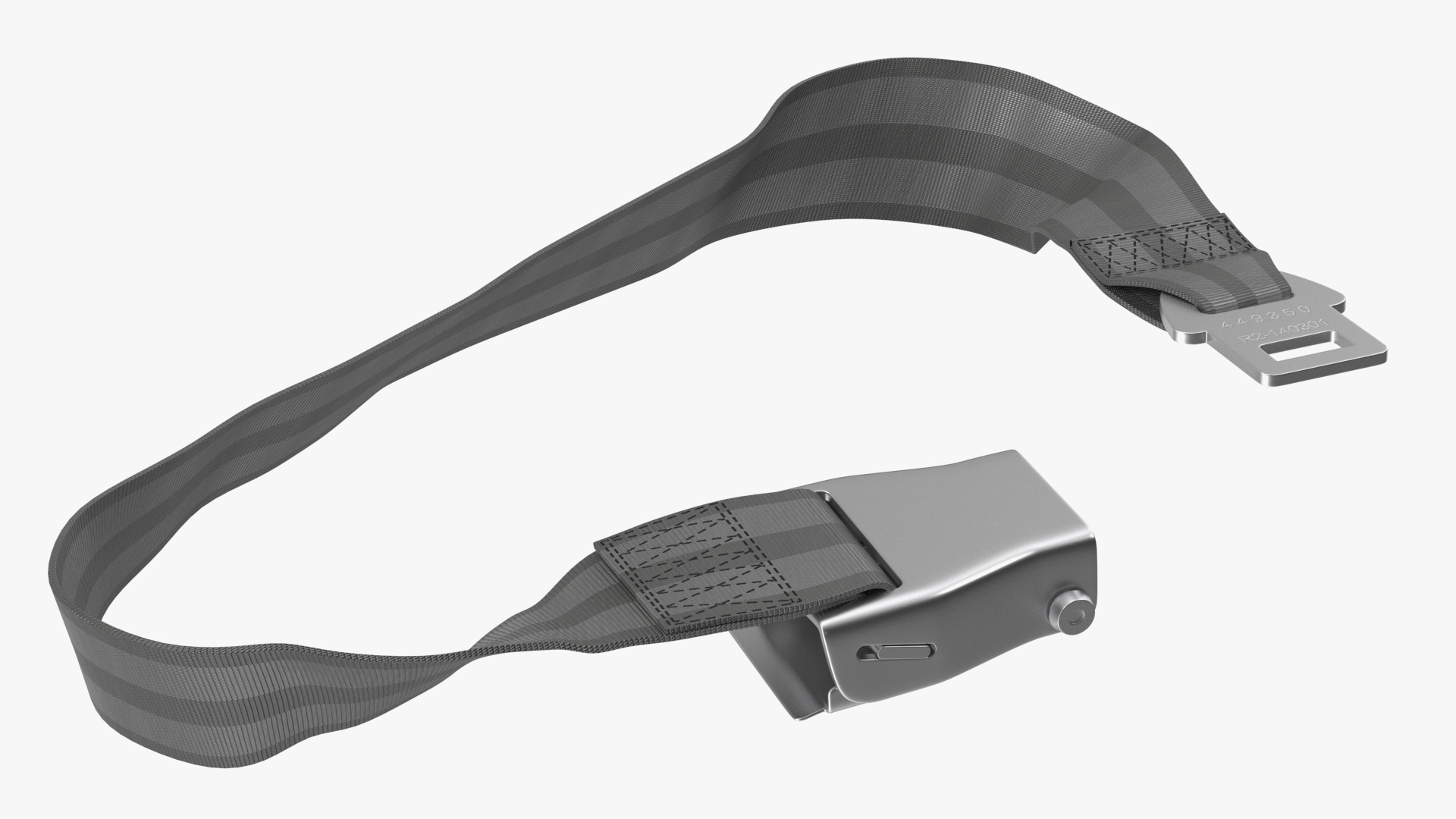 3D model Airplane Seat Belt Type A Grey
