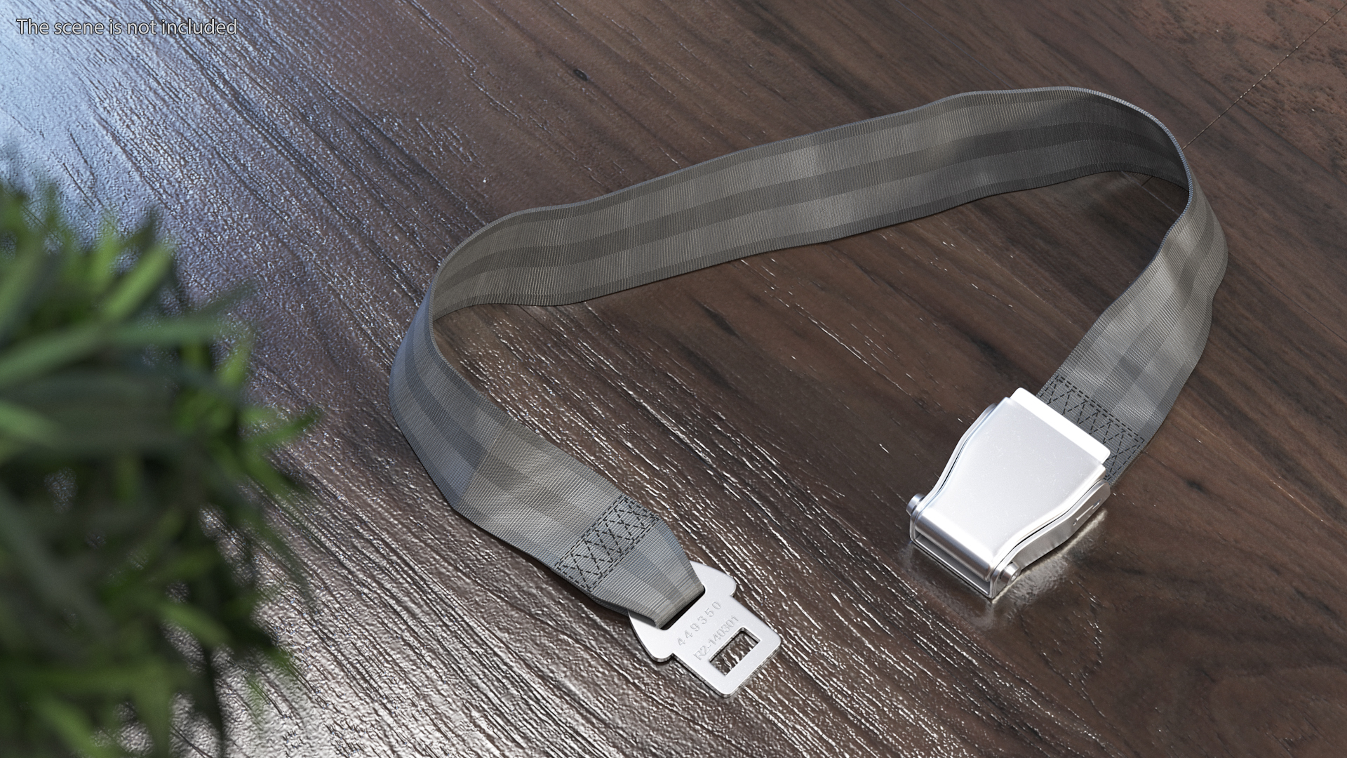 3D model Airplane Seat Belt Type A Grey