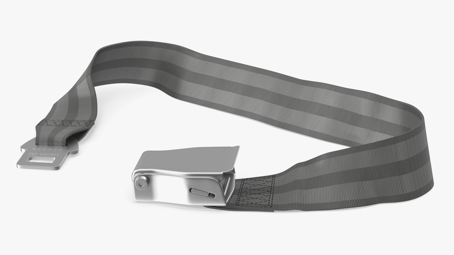 3D model Airplane Seat Belt Type A Grey