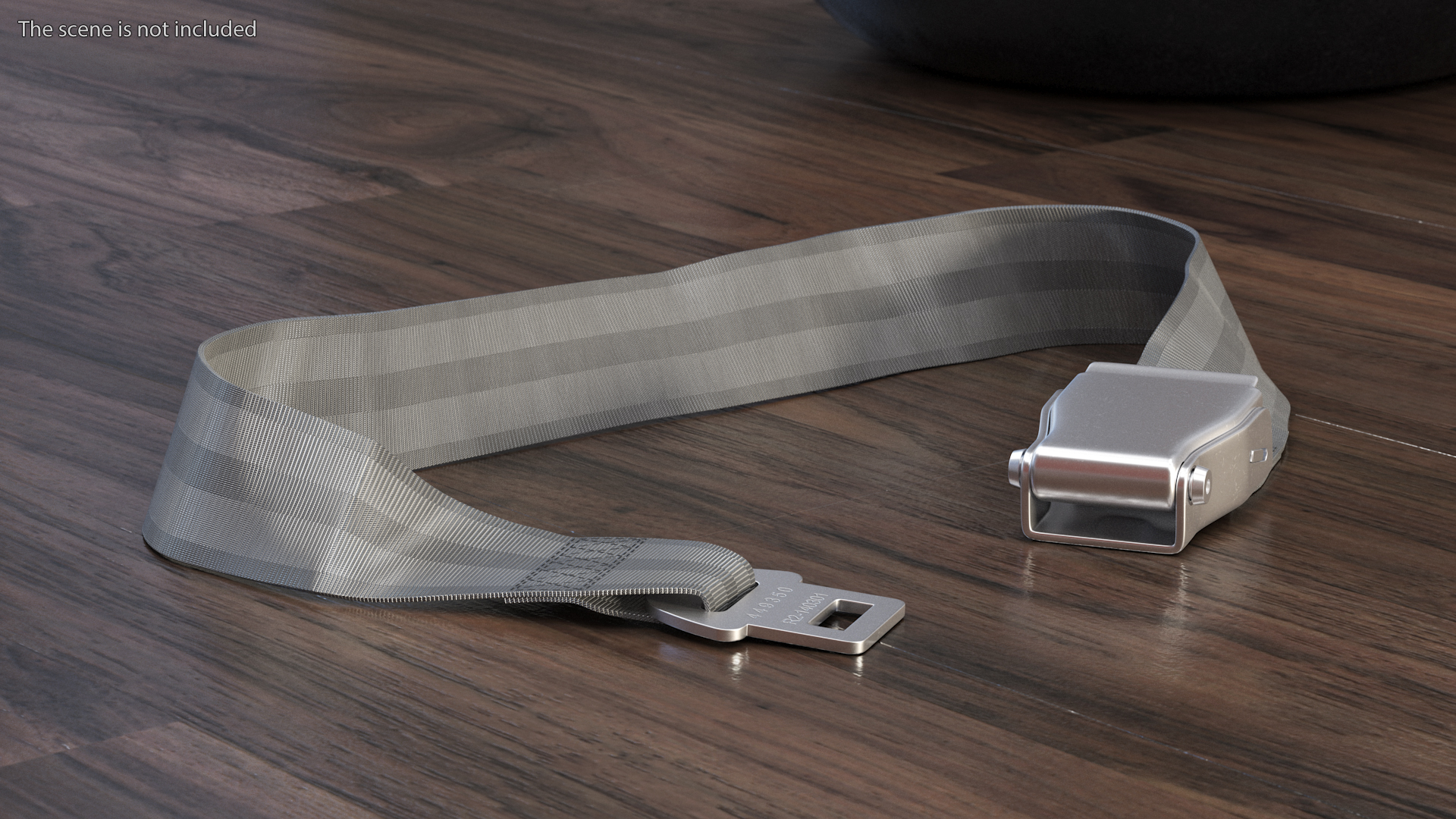 3D model Airplane Seat Belt Type A Grey