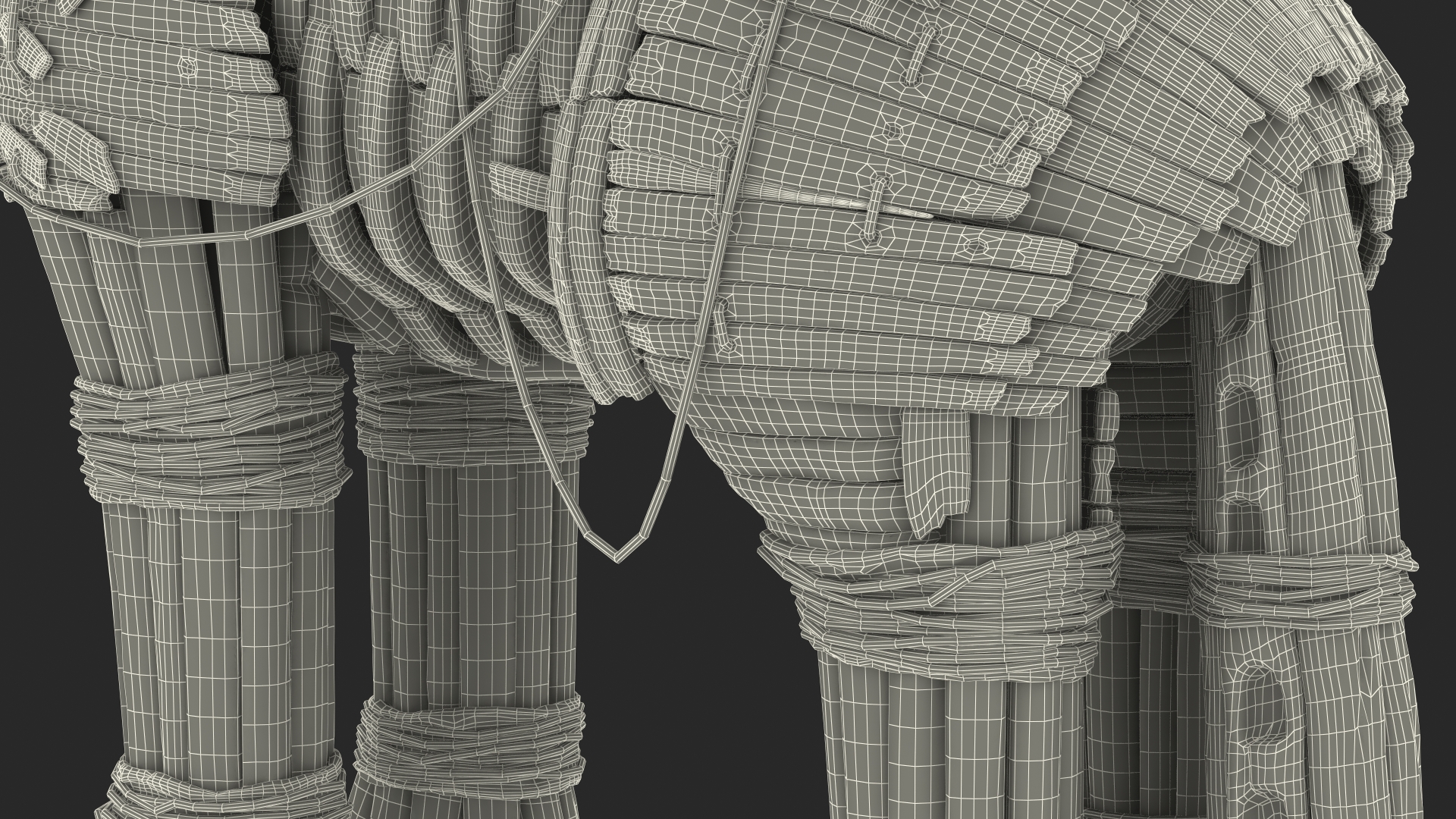 Wooden Trojan Horse 3D model