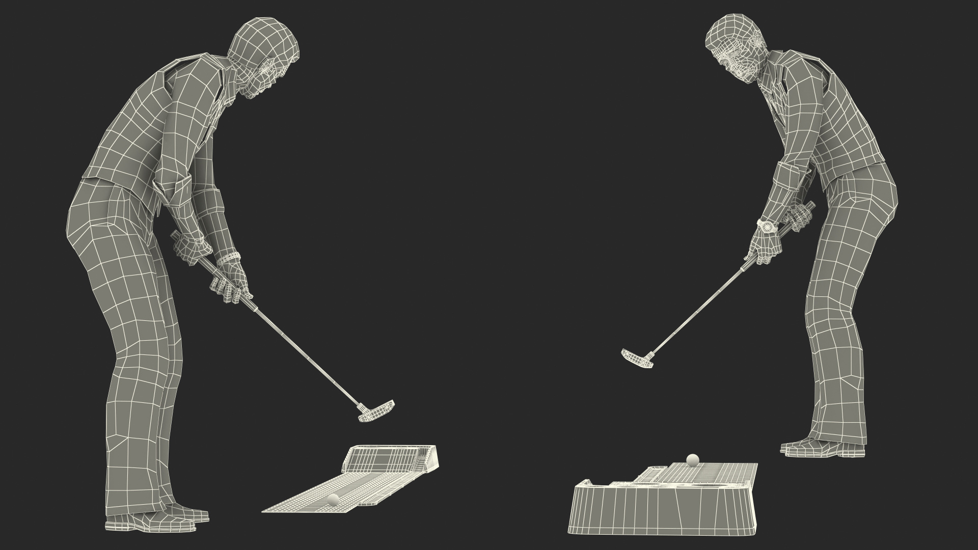 3D Indoor Mini Golf Player model