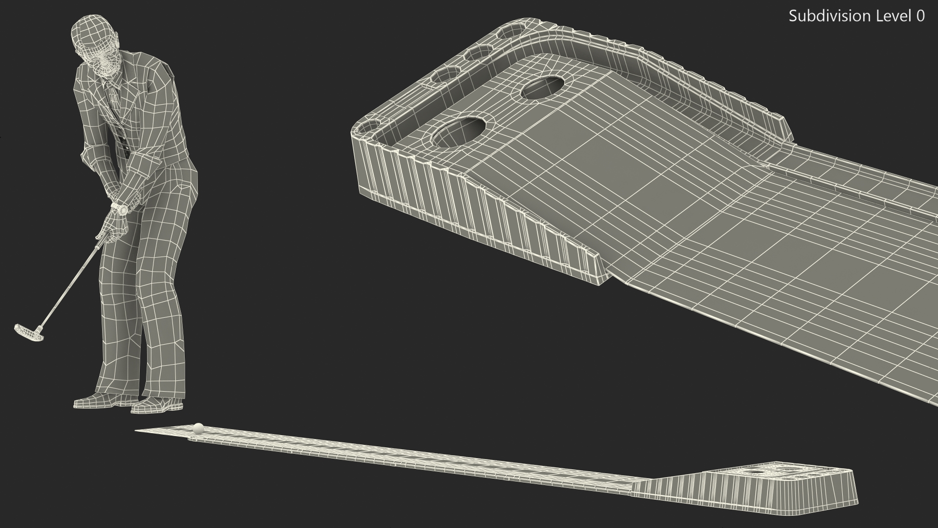 3D Indoor Mini Golf Player model