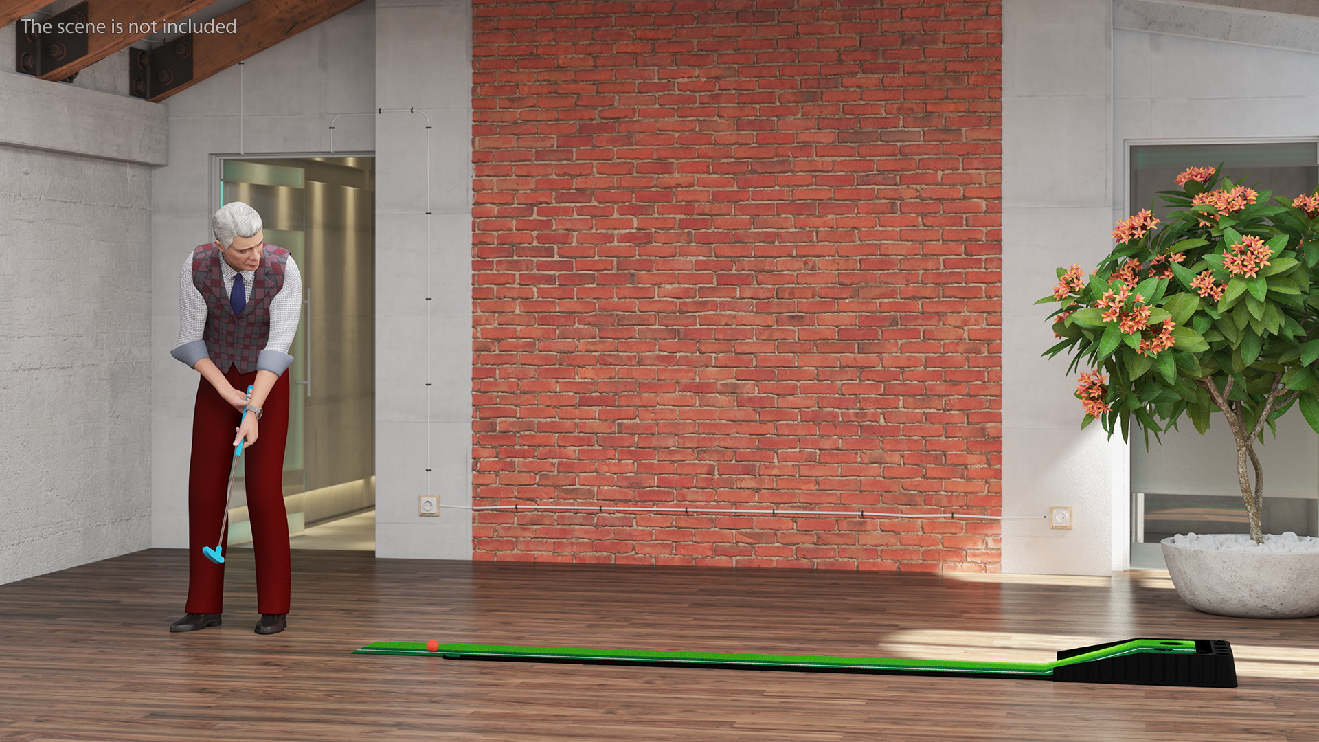 3D Indoor Mini Golf Player model