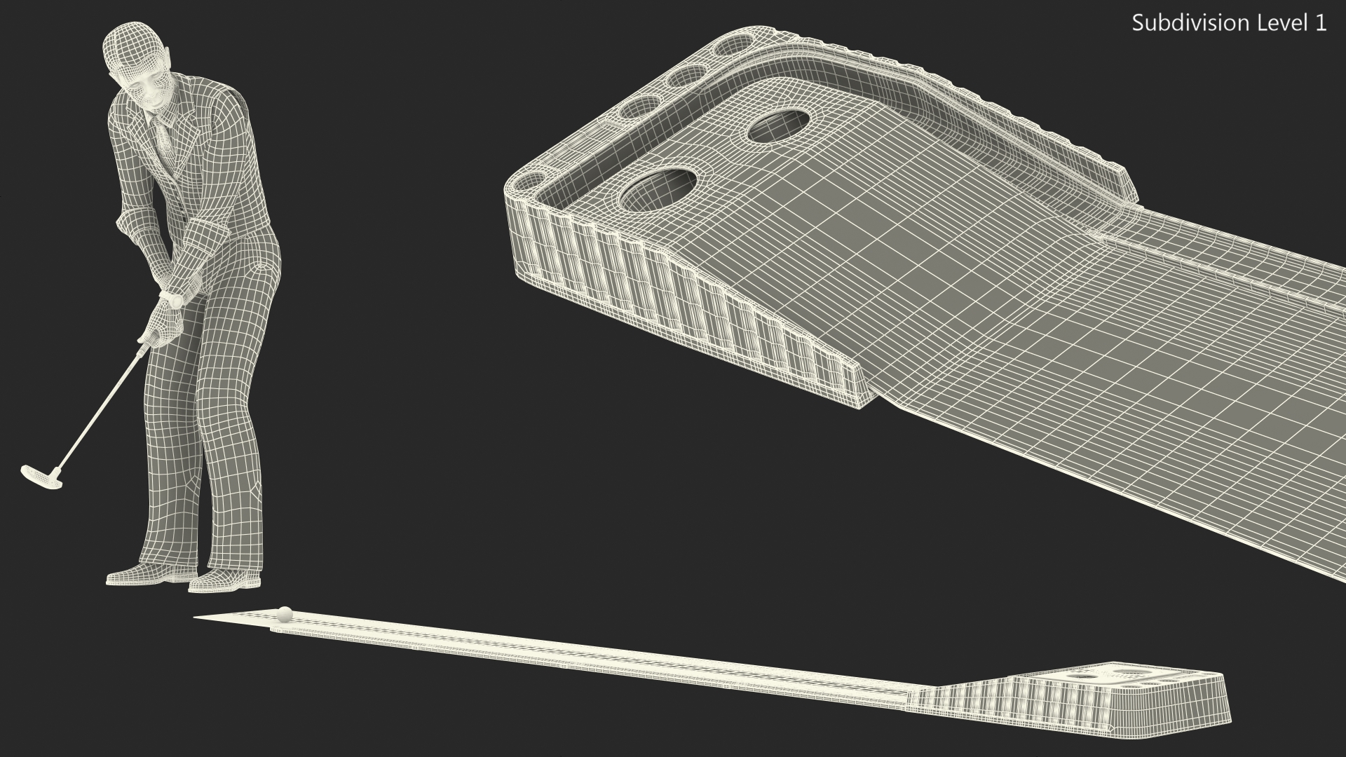3D Indoor Mini Golf Player model