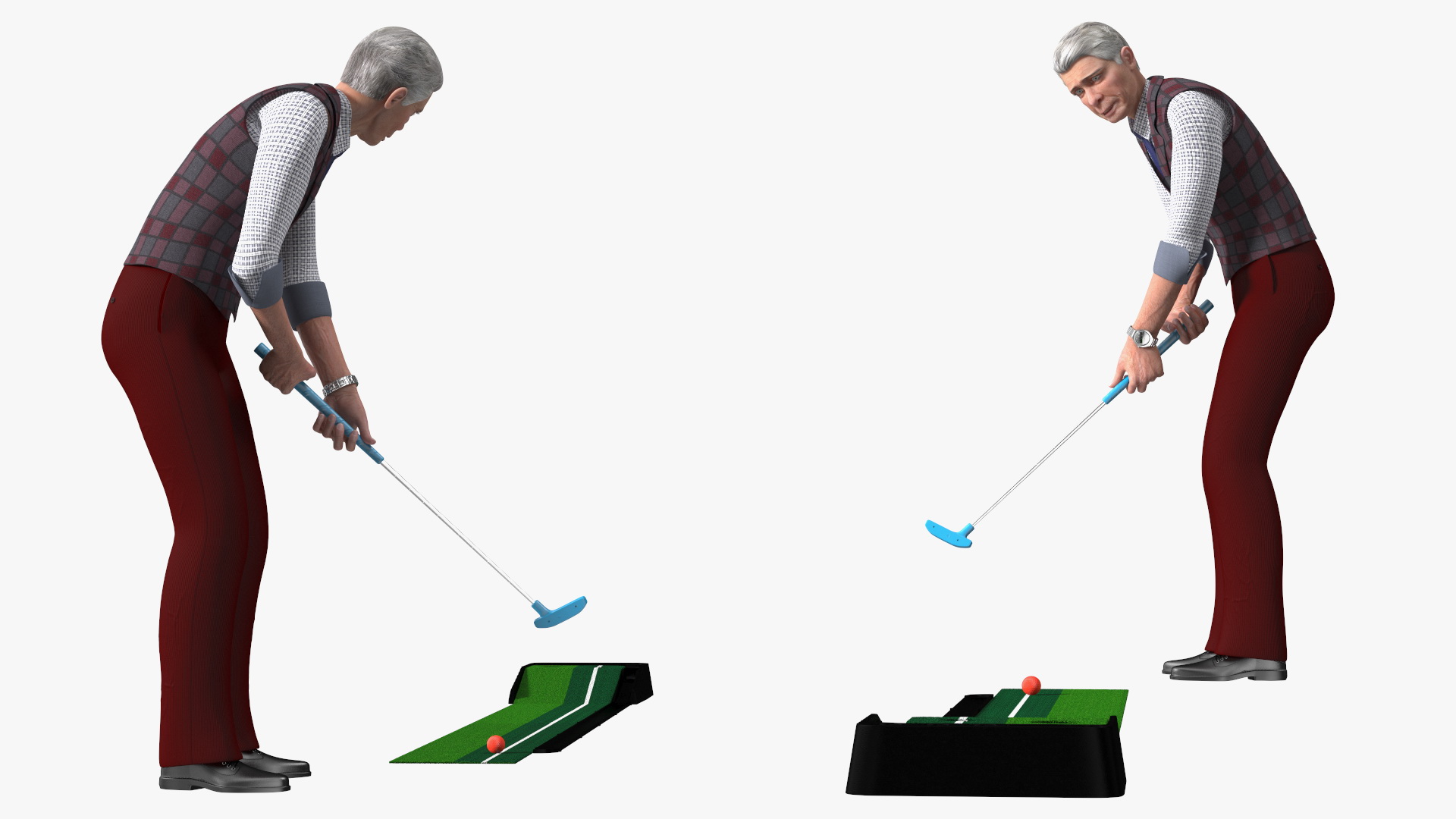 3D Indoor Mini Golf Player model