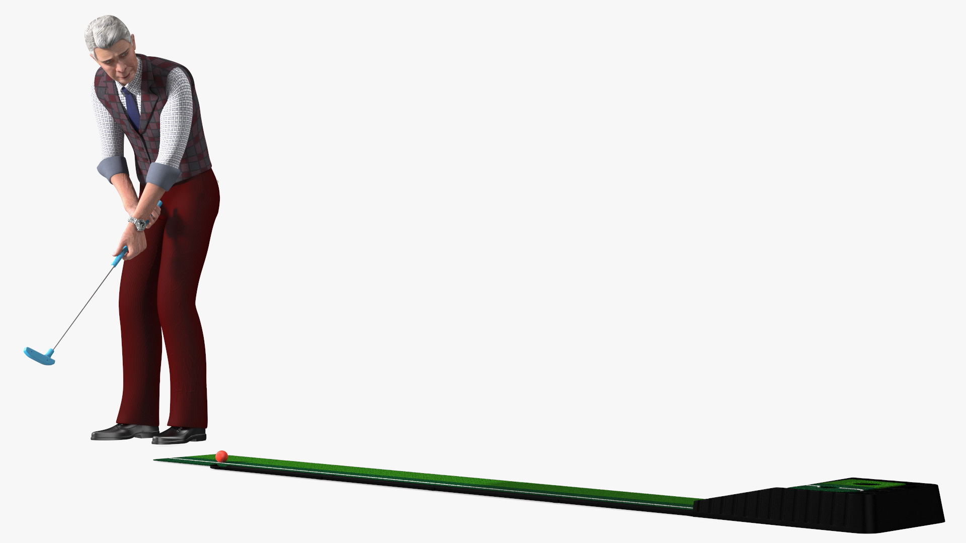 3D Indoor Mini Golf Player model