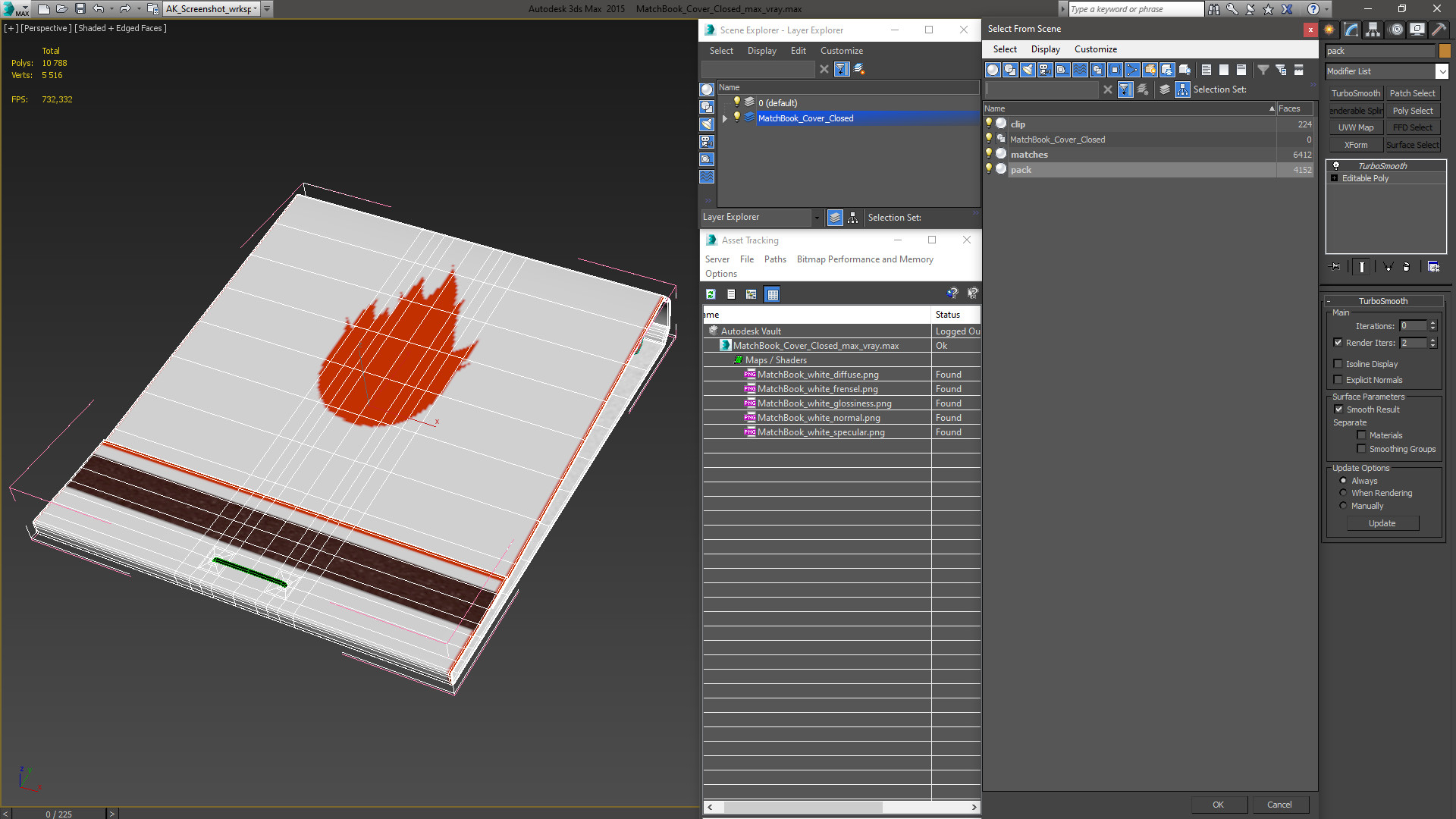 MatchBook Cover Closed 3D