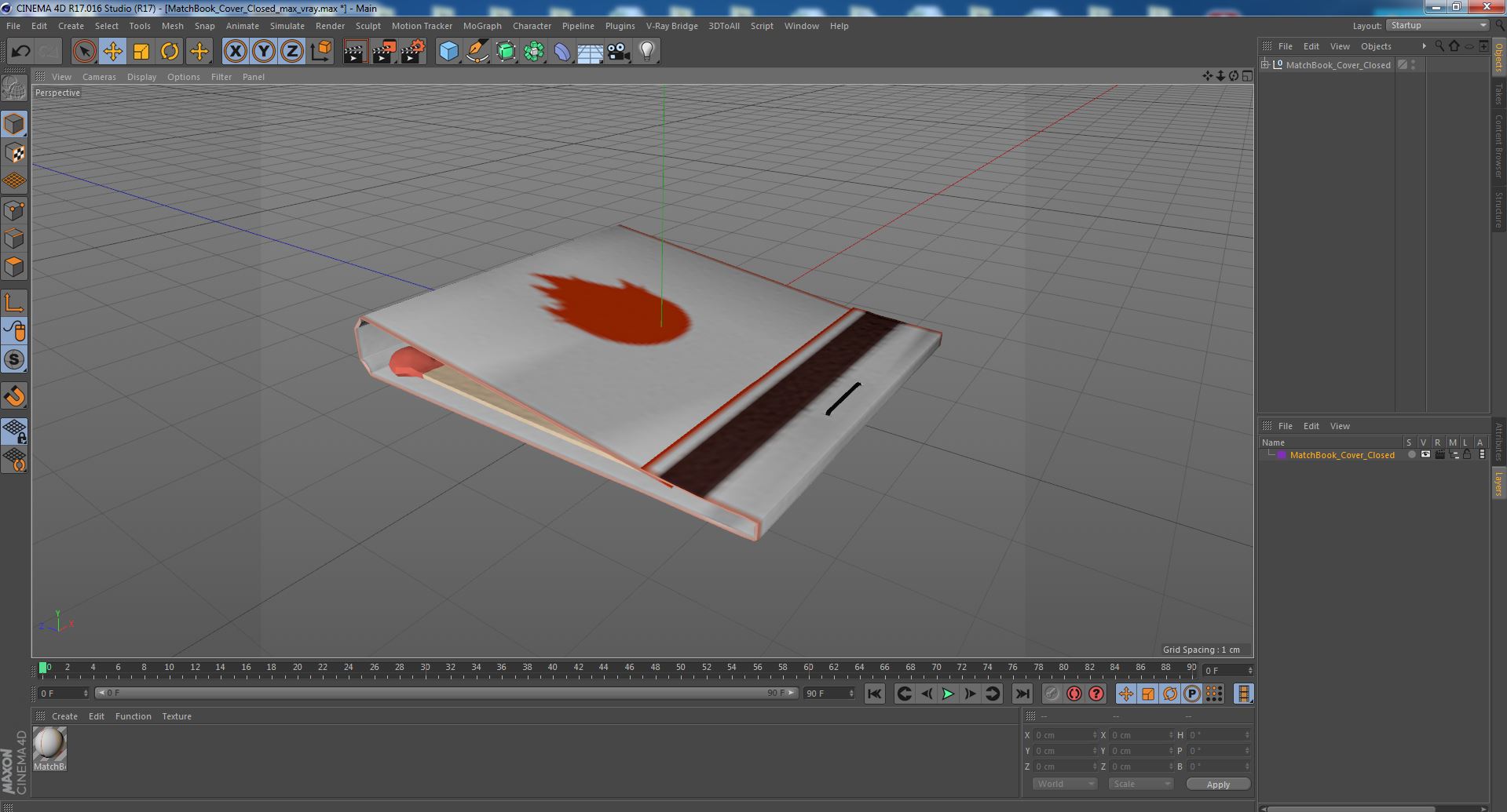 MatchBook Cover Closed 3D