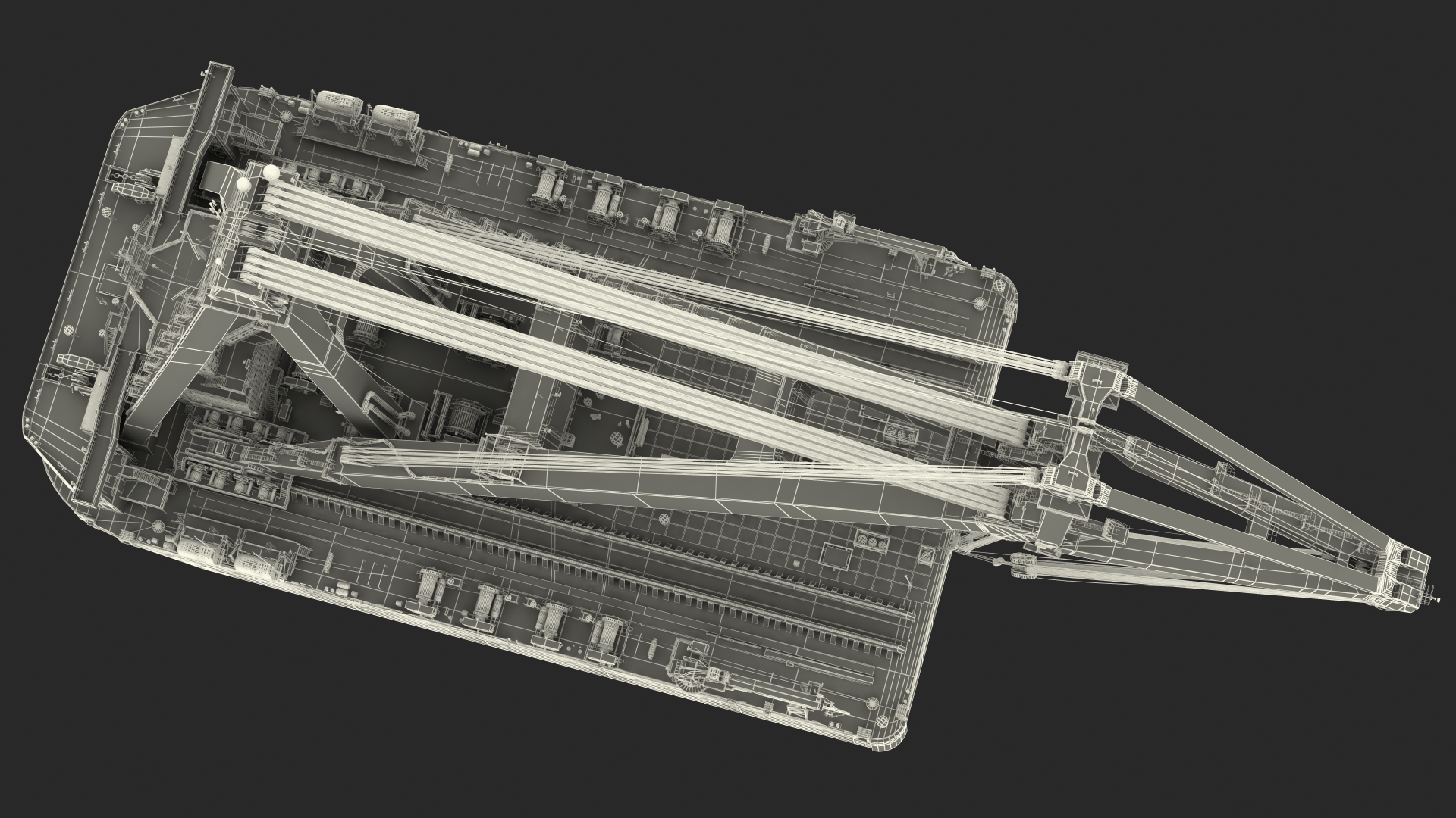 Floating Crane Ship 3D model
