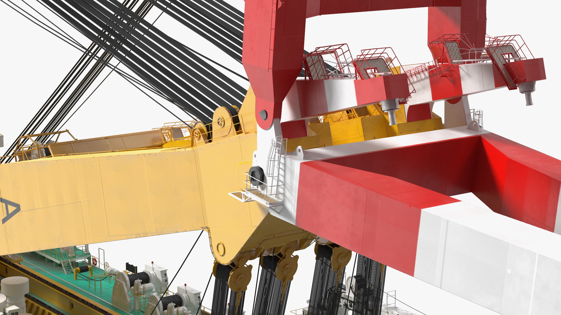 Floating Crane Ship 3D model
