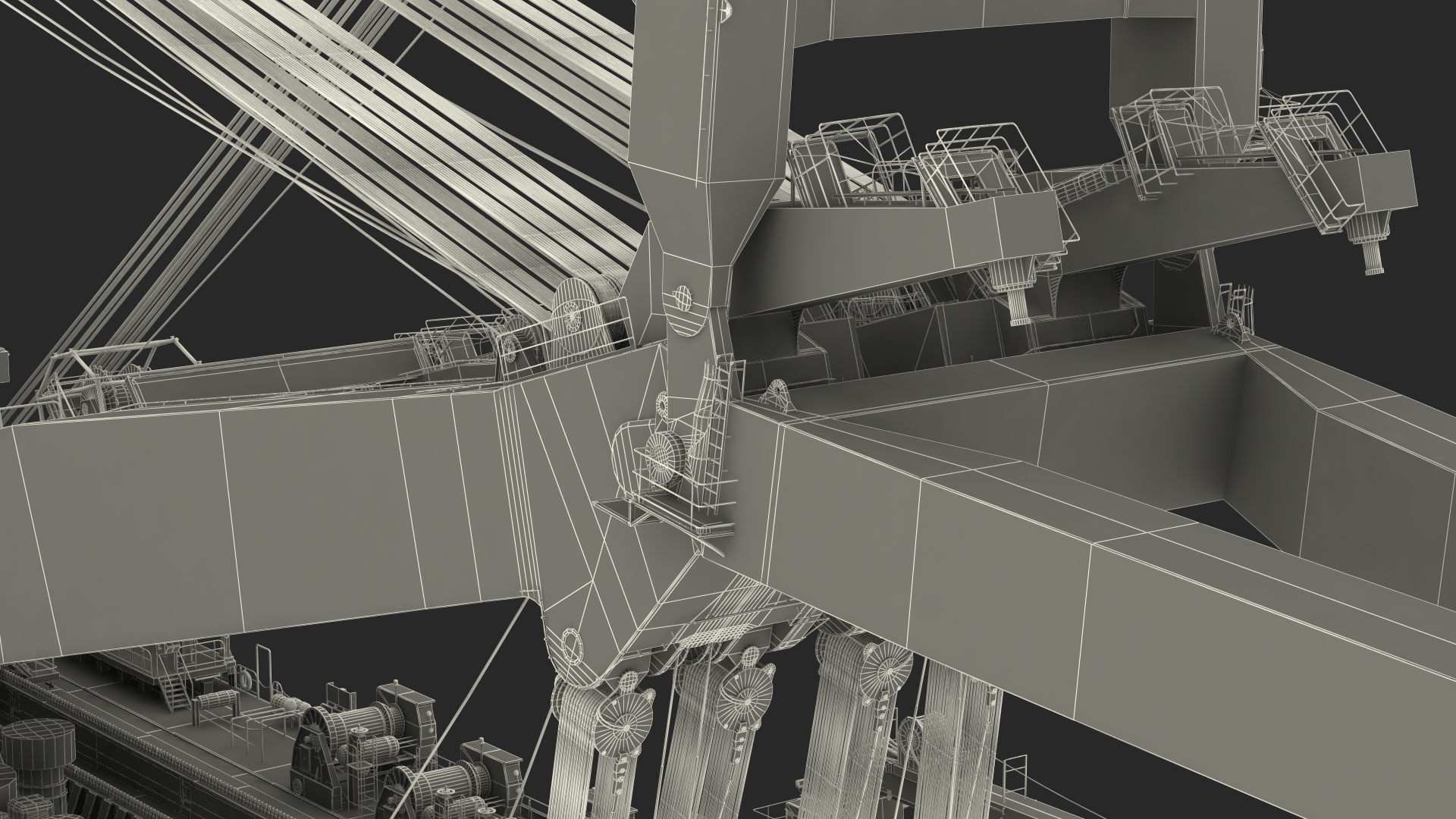 Floating Crane Ship 3D model