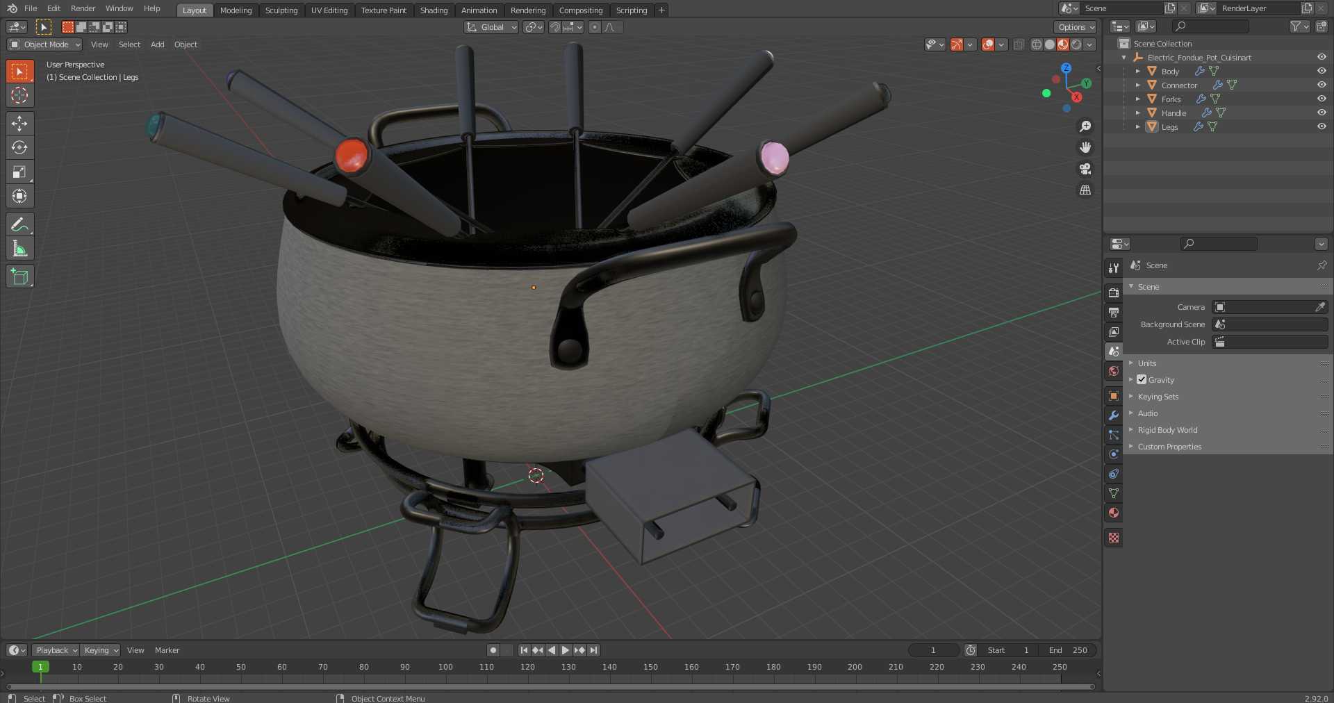Electric Fondue Pot Cuisinart 3D model