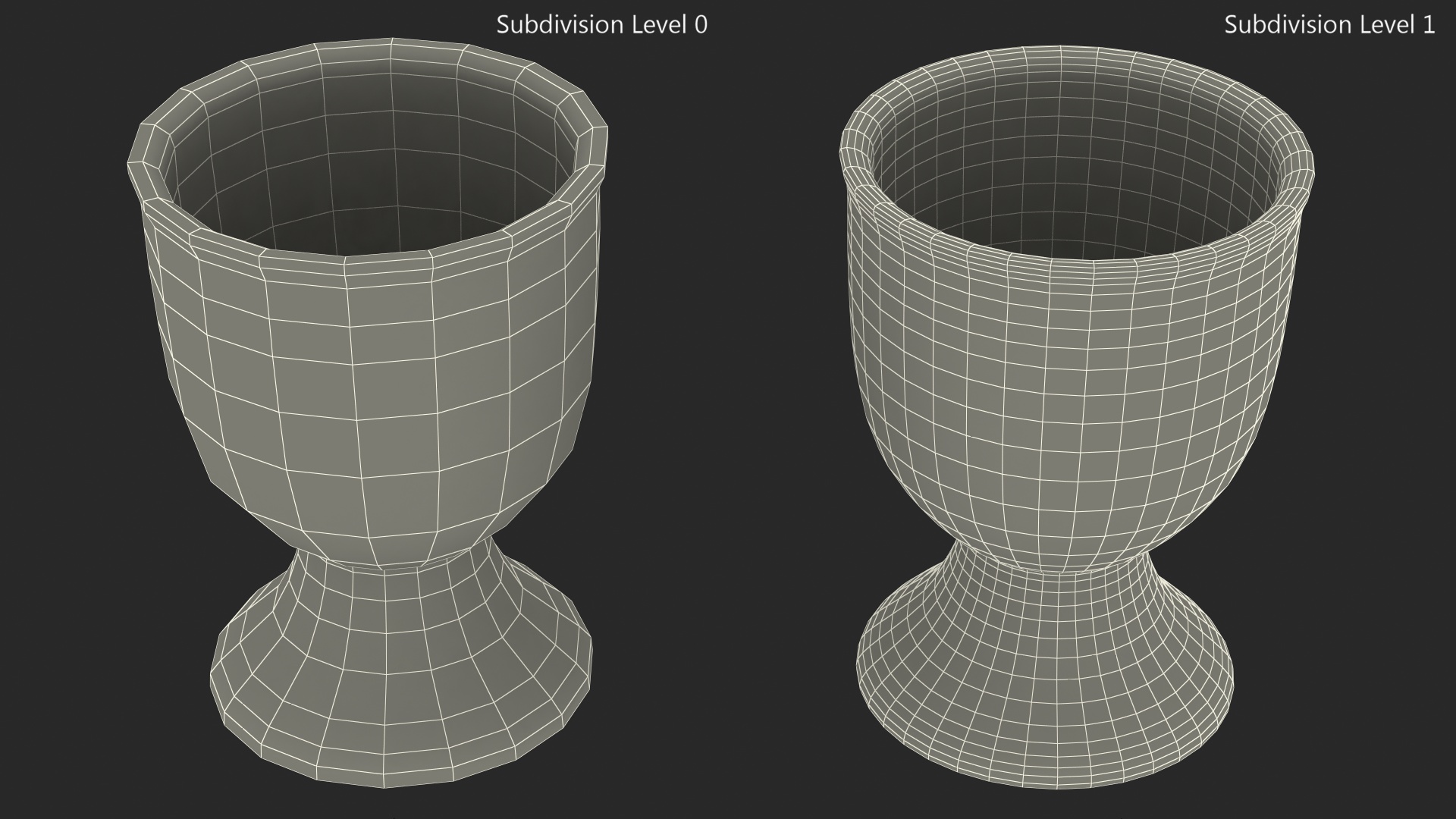 3D Egg Cup Porcelain White model