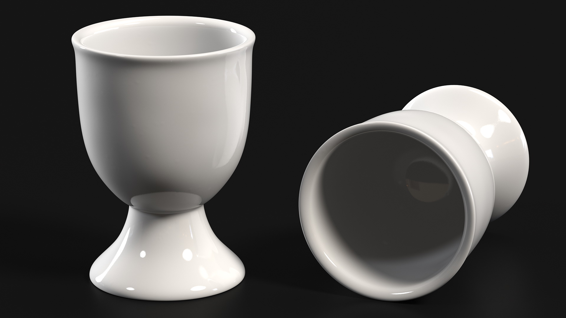 3D Egg Cup Porcelain White model