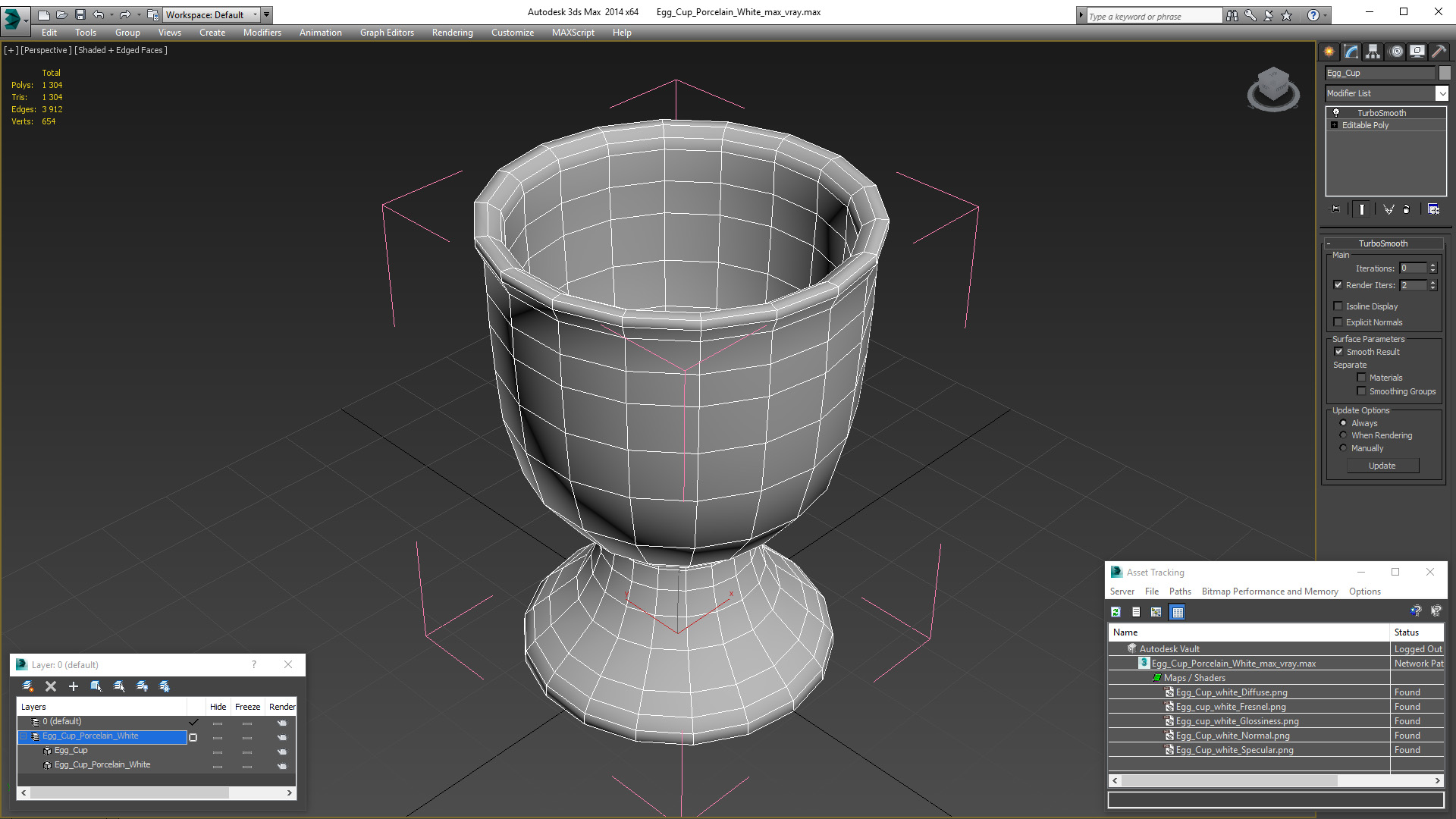 3D Egg Cup Porcelain White model