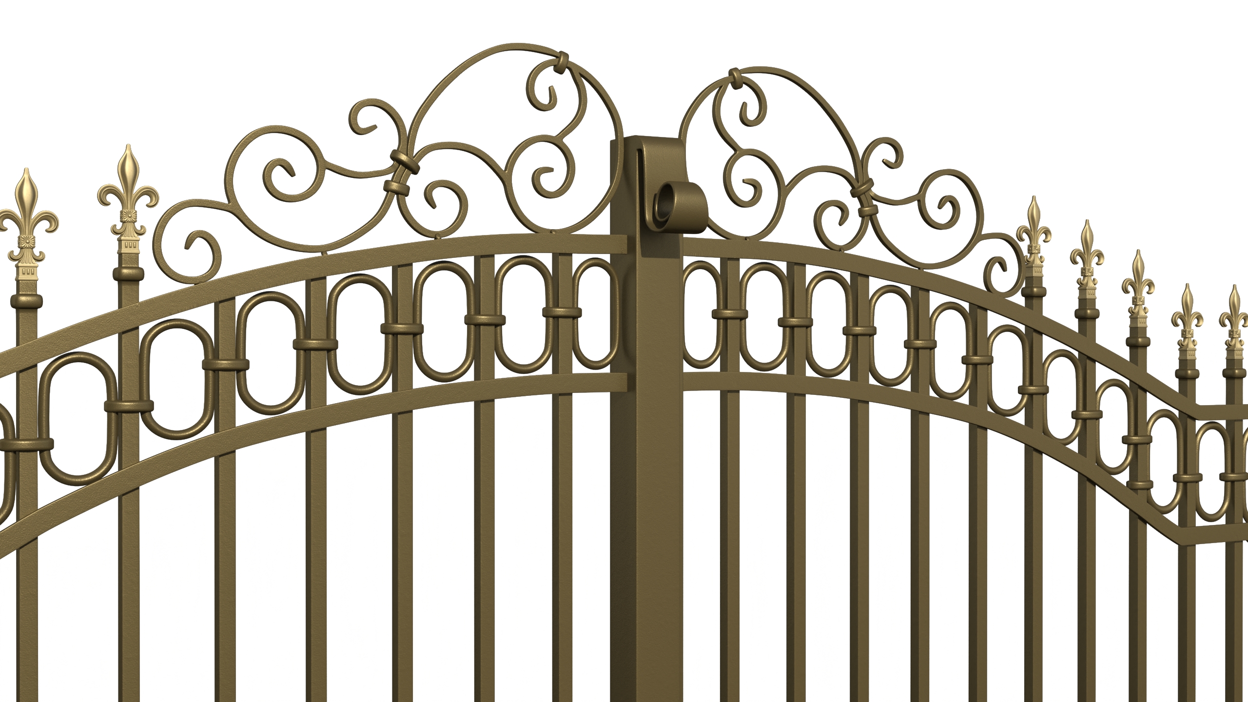 3D model Gilded Wrought Iron Gates