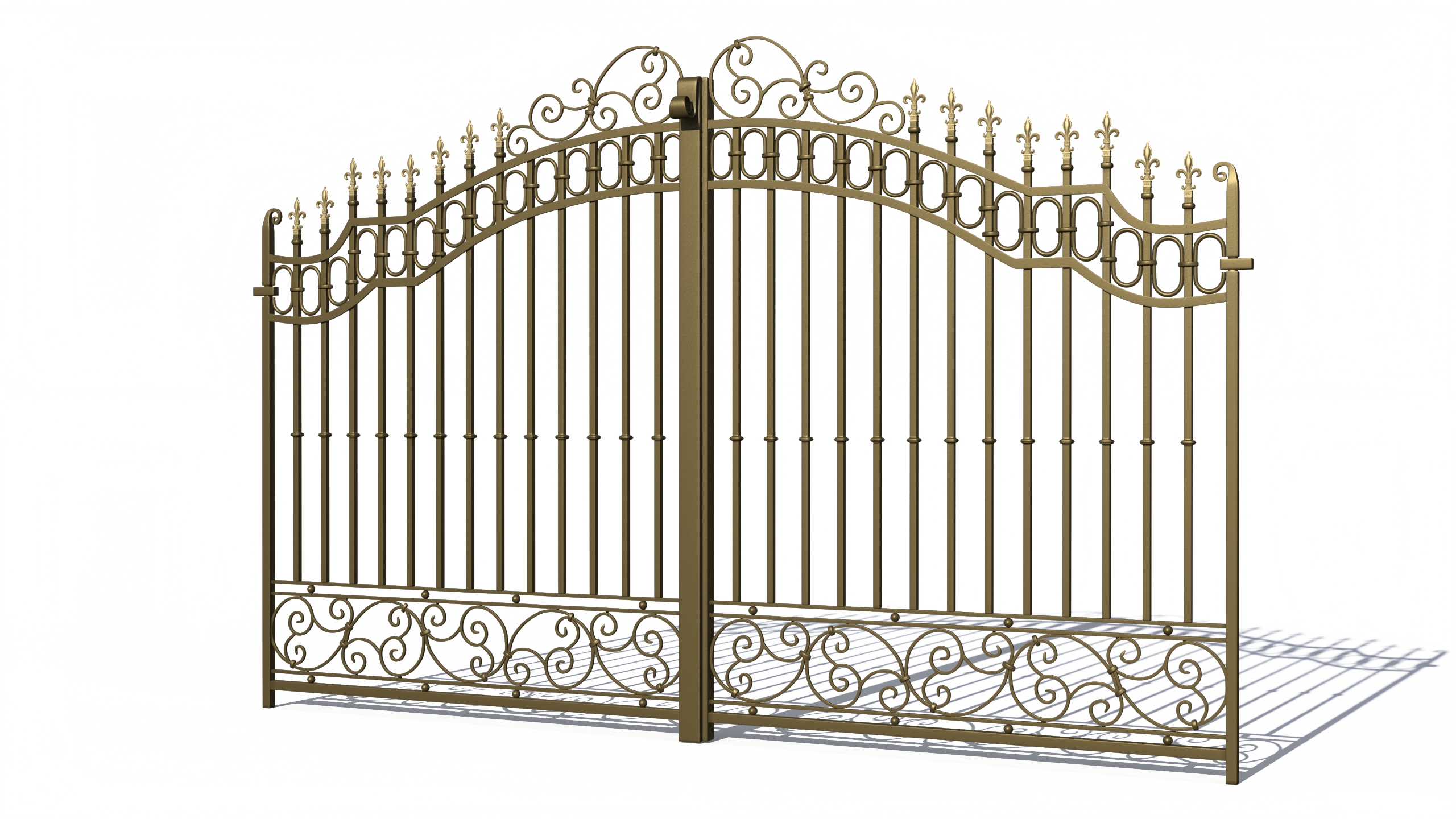 3D model Gilded Wrought Iron Gates