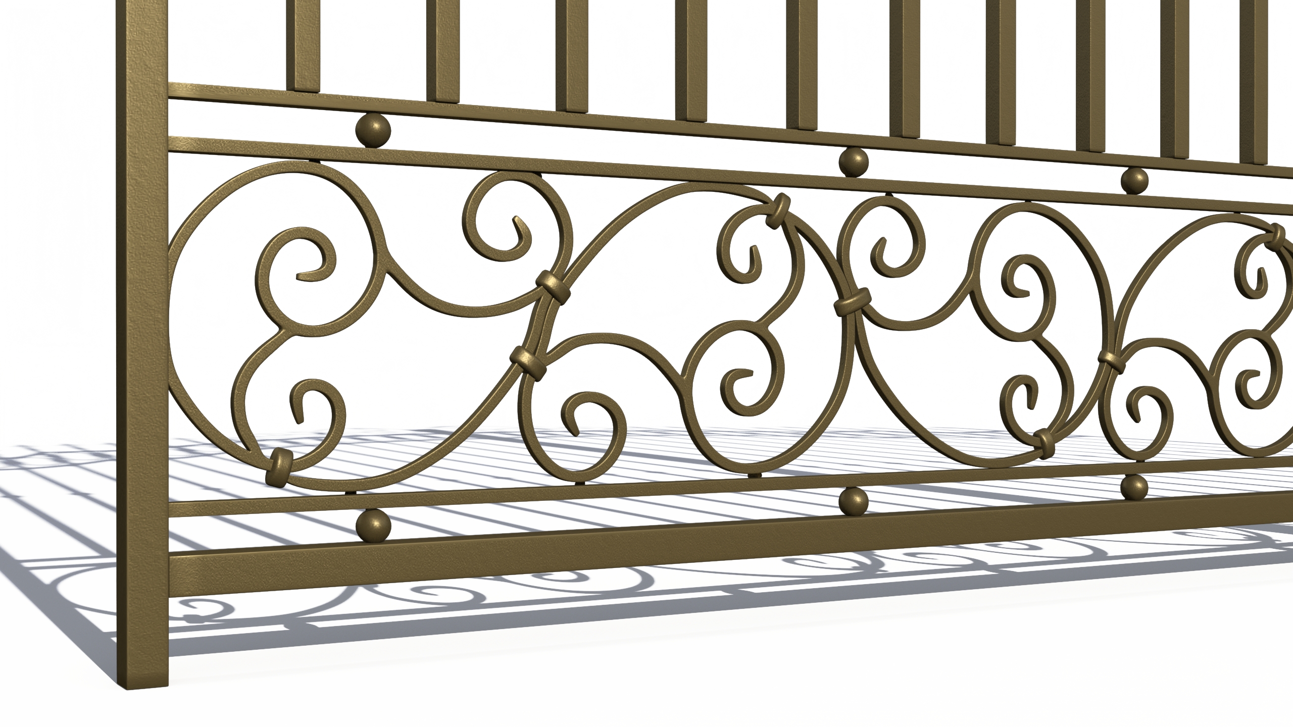 3D model Gilded Wrought Iron Gates