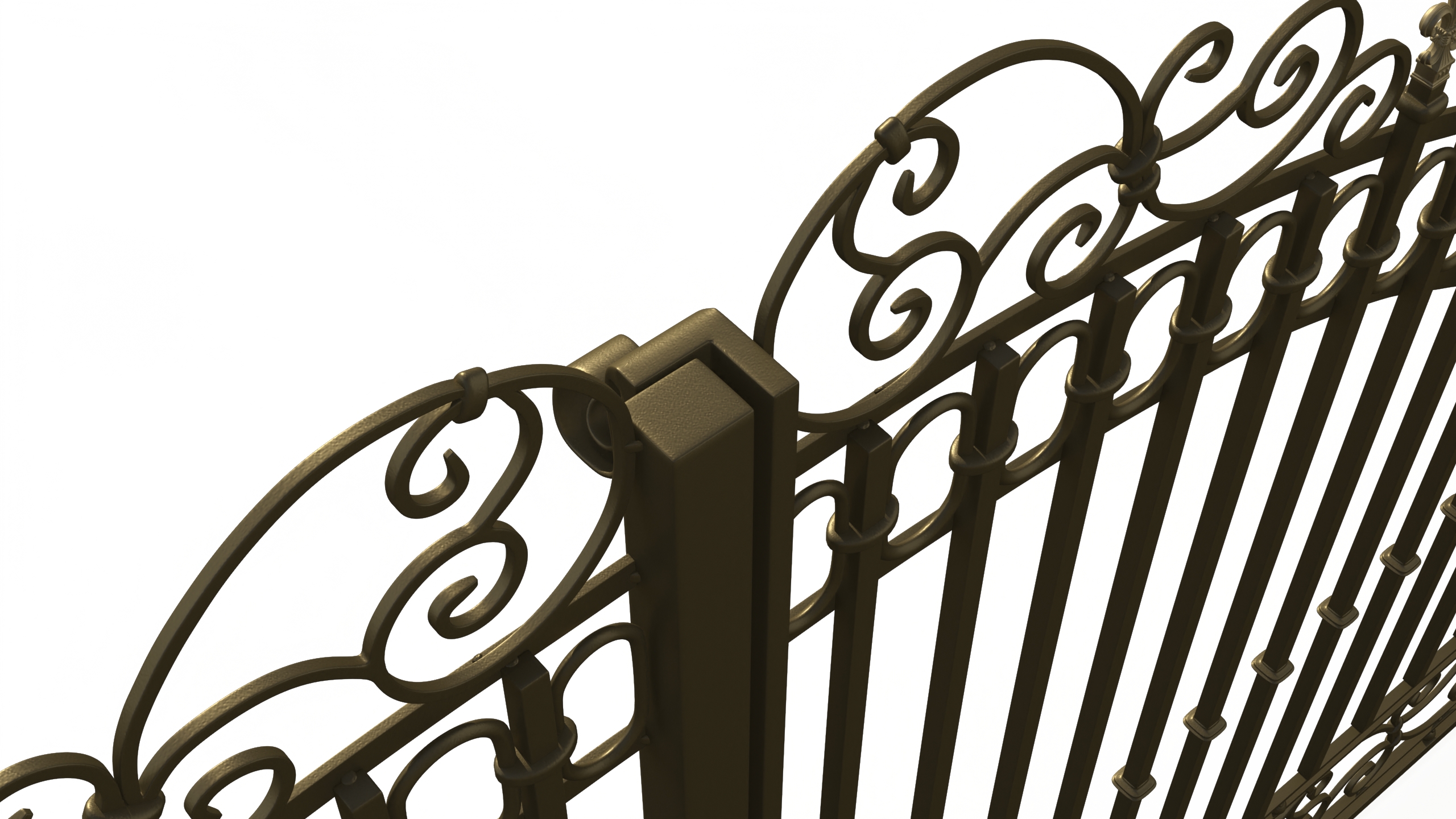 3D model Gilded Wrought Iron Gates