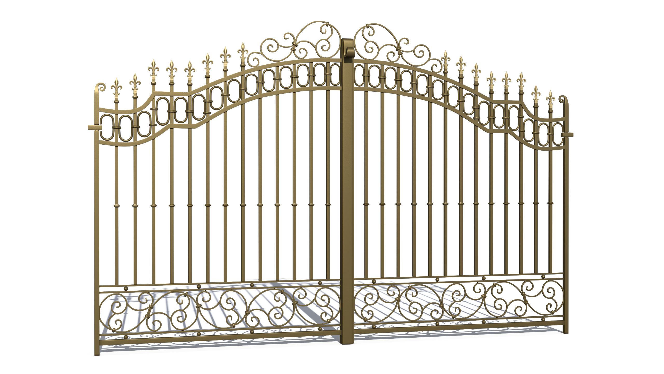 3D model Gilded Wrought Iron Gates