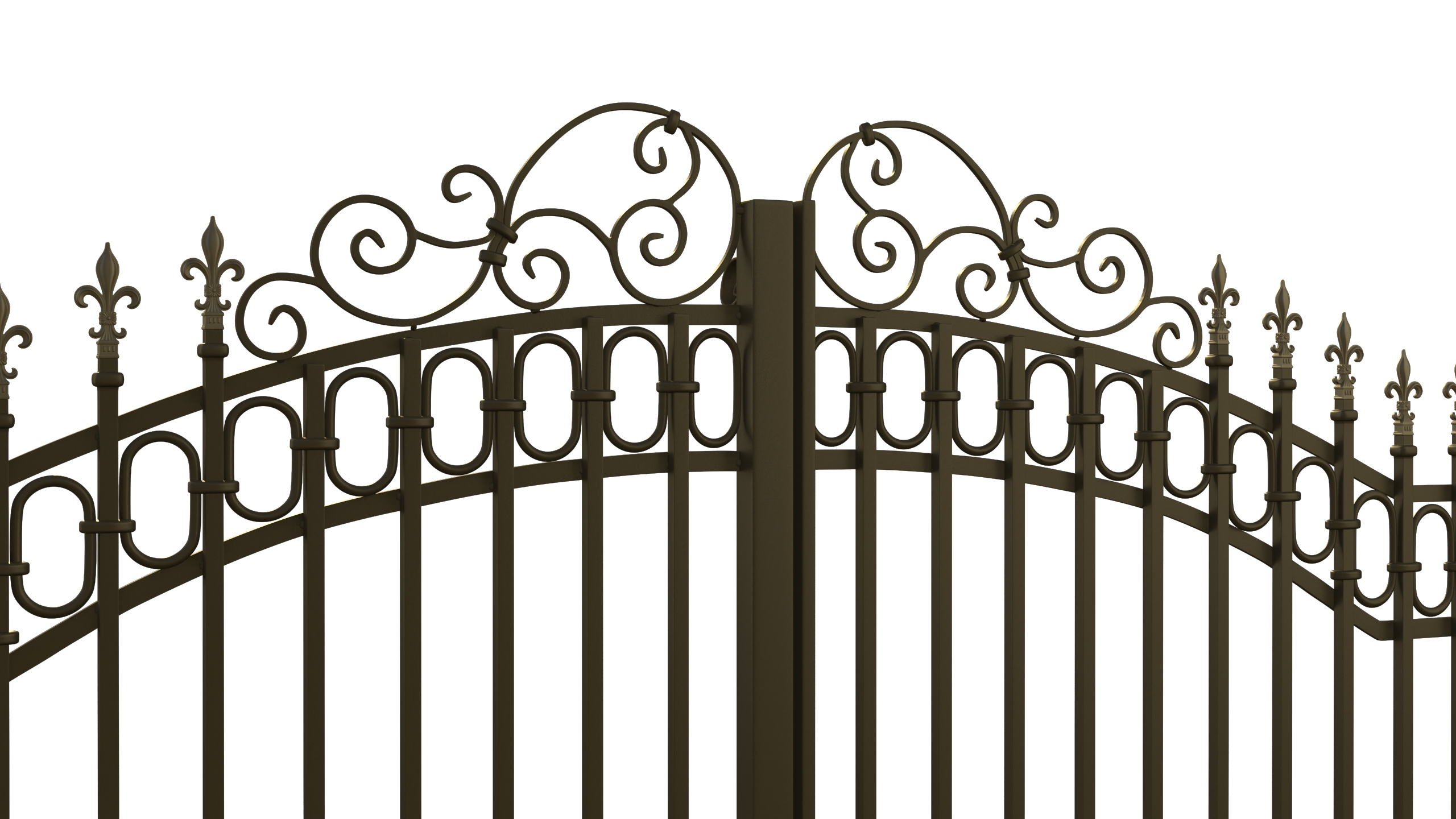 3D model Gilded Wrought Iron Gates