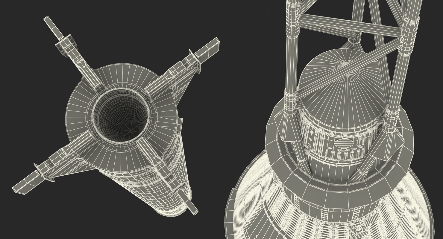 3D model Rocket Mercury Redstone 3