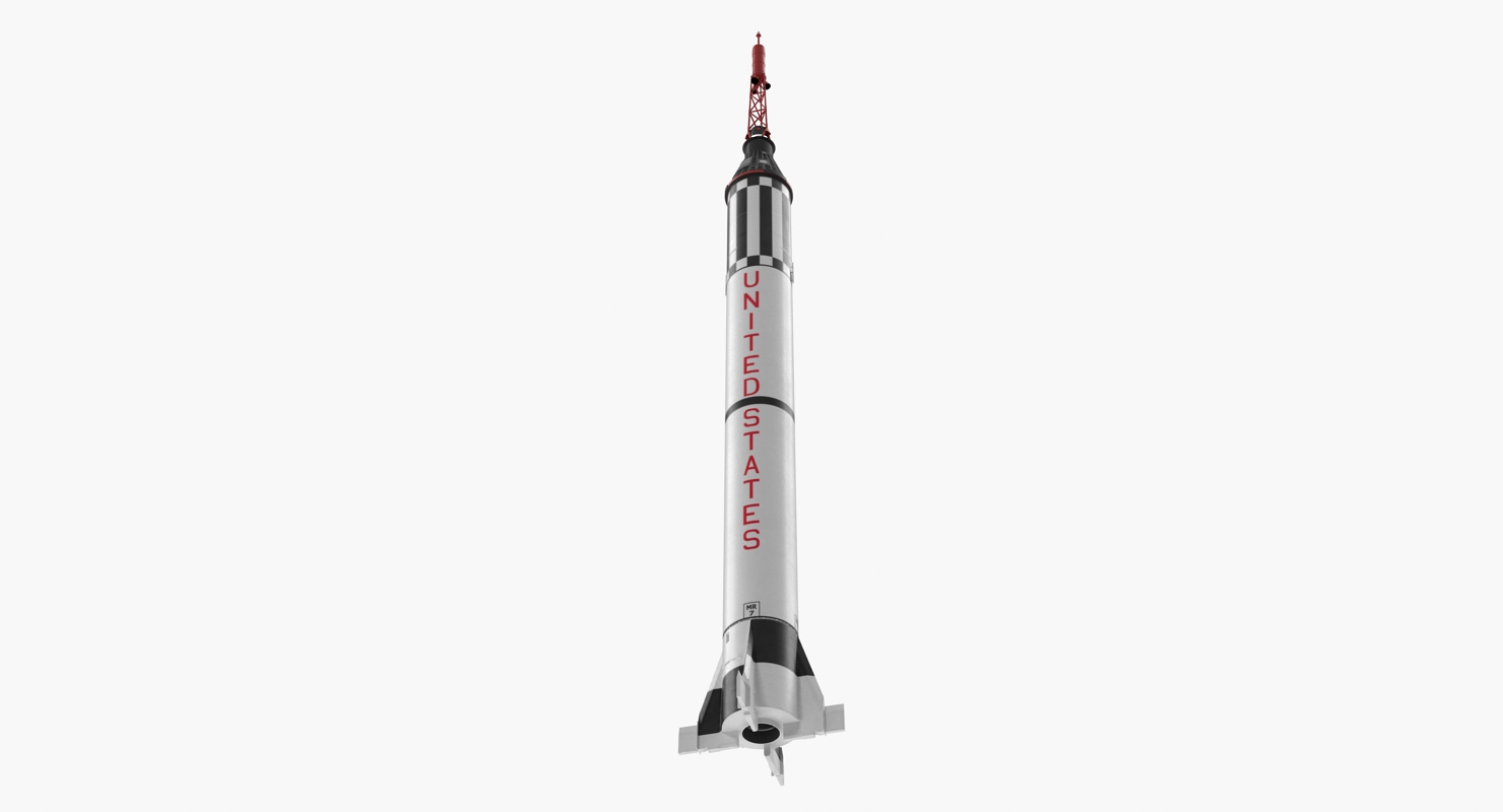 3D model Rocket Mercury Redstone 3