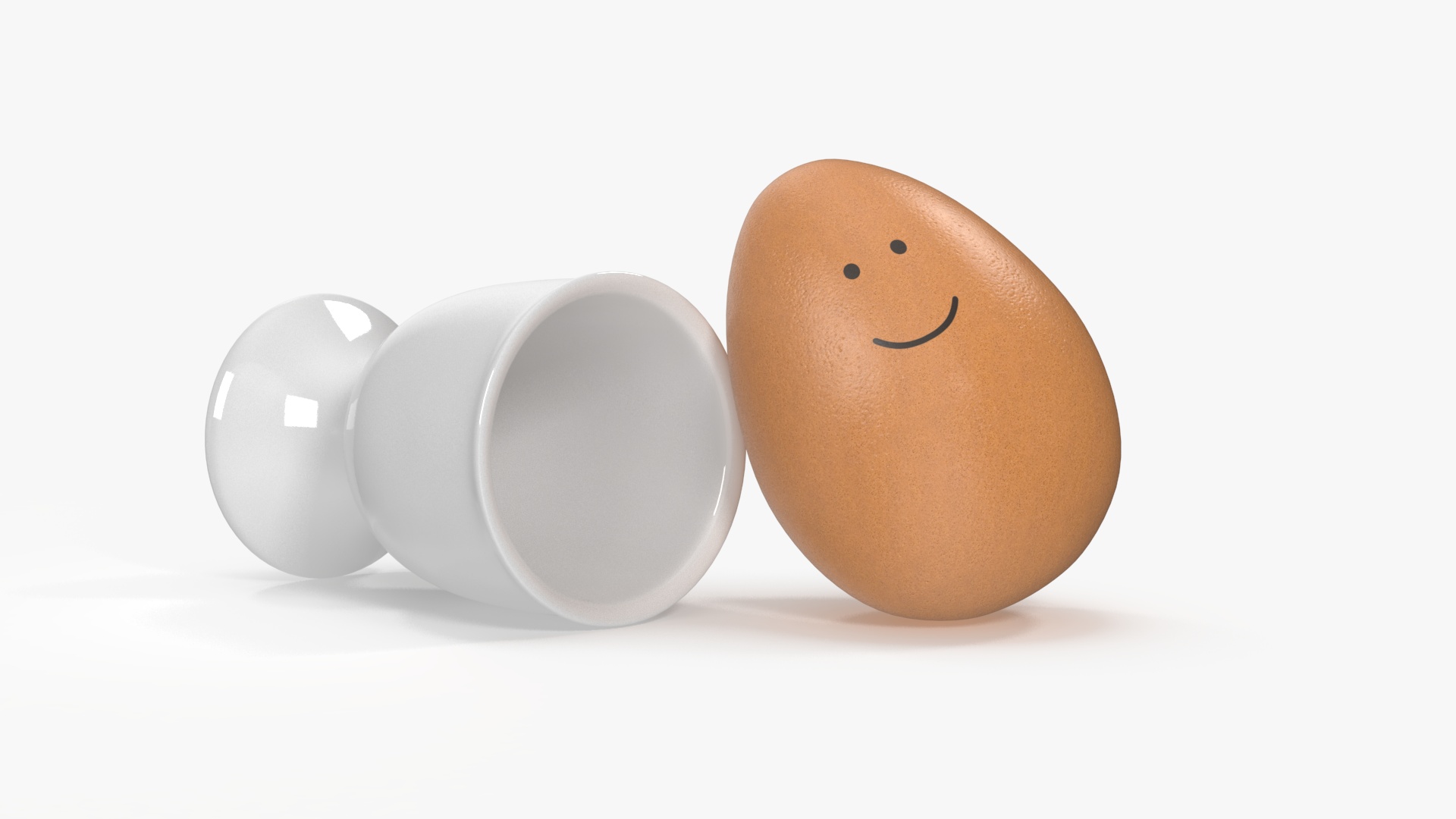 3D Smiling Egg in Cup model