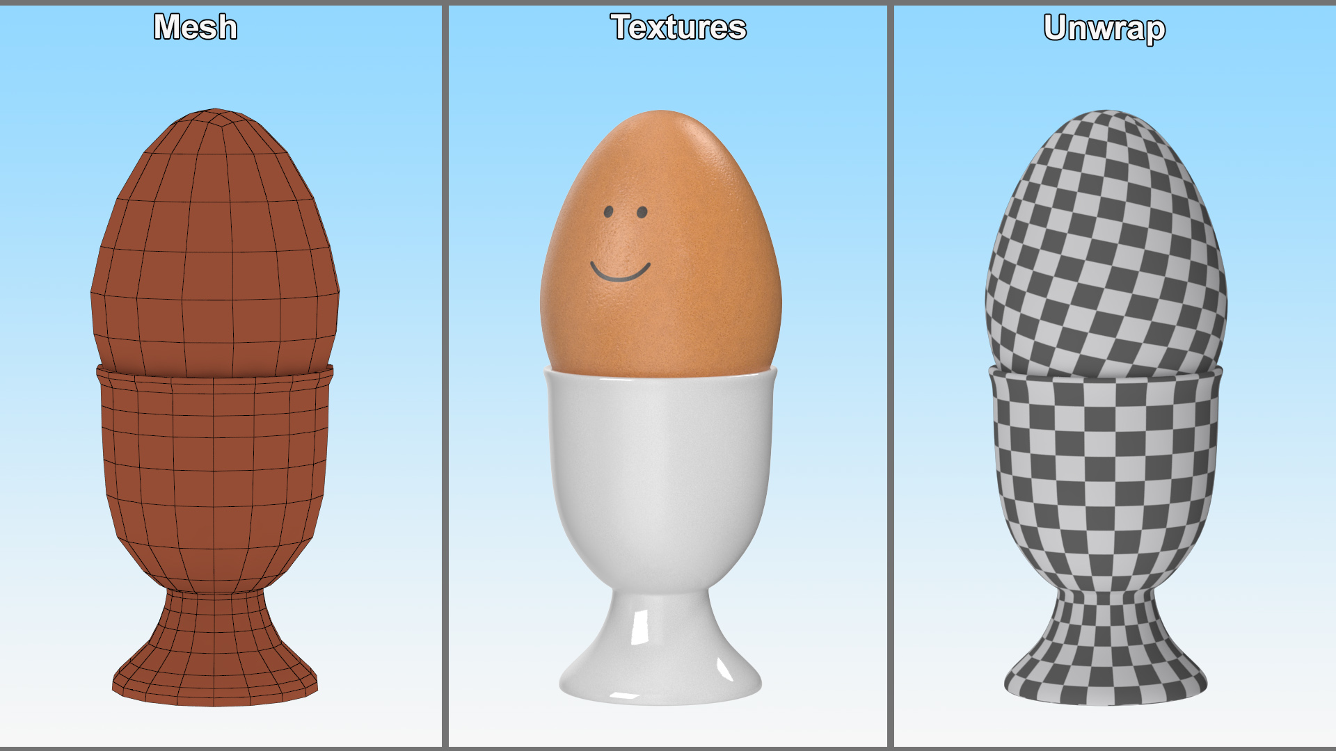 3D Smiling Egg in Cup model