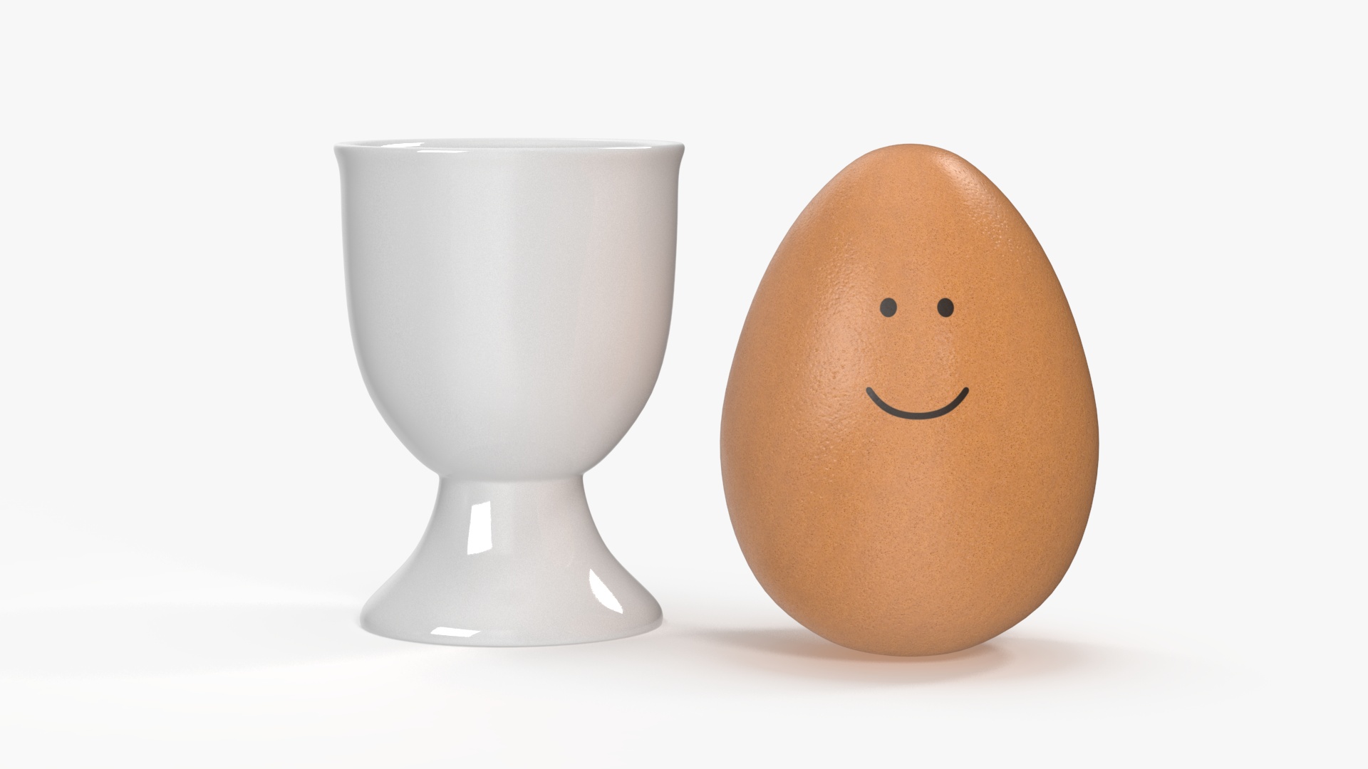 3D Smiling Egg in Cup model