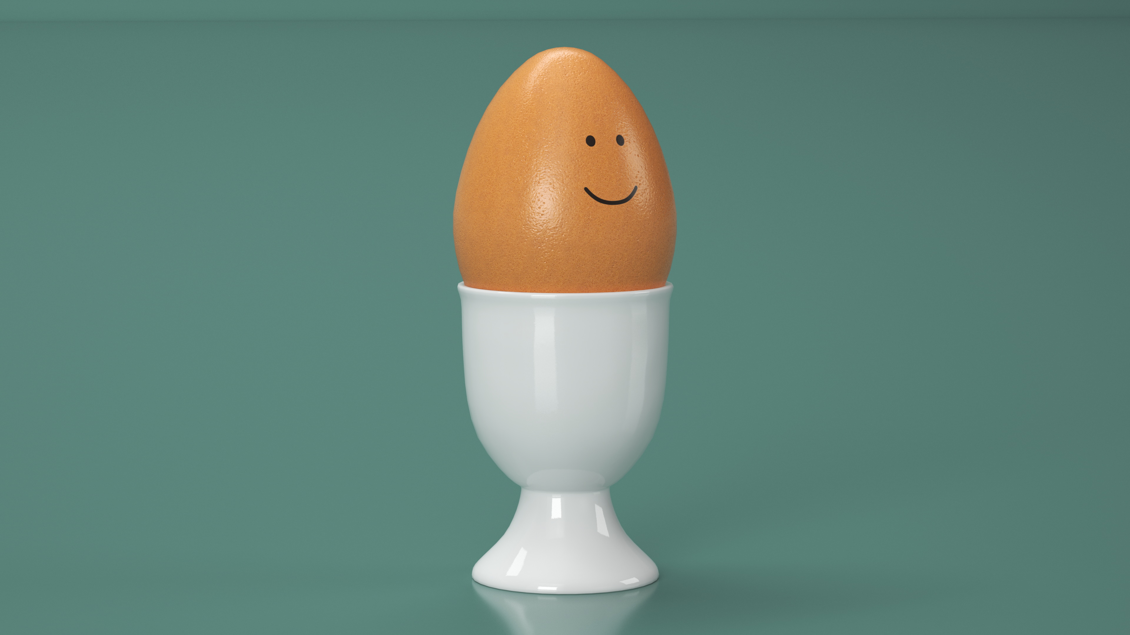 3D Smiling Egg in Cup model