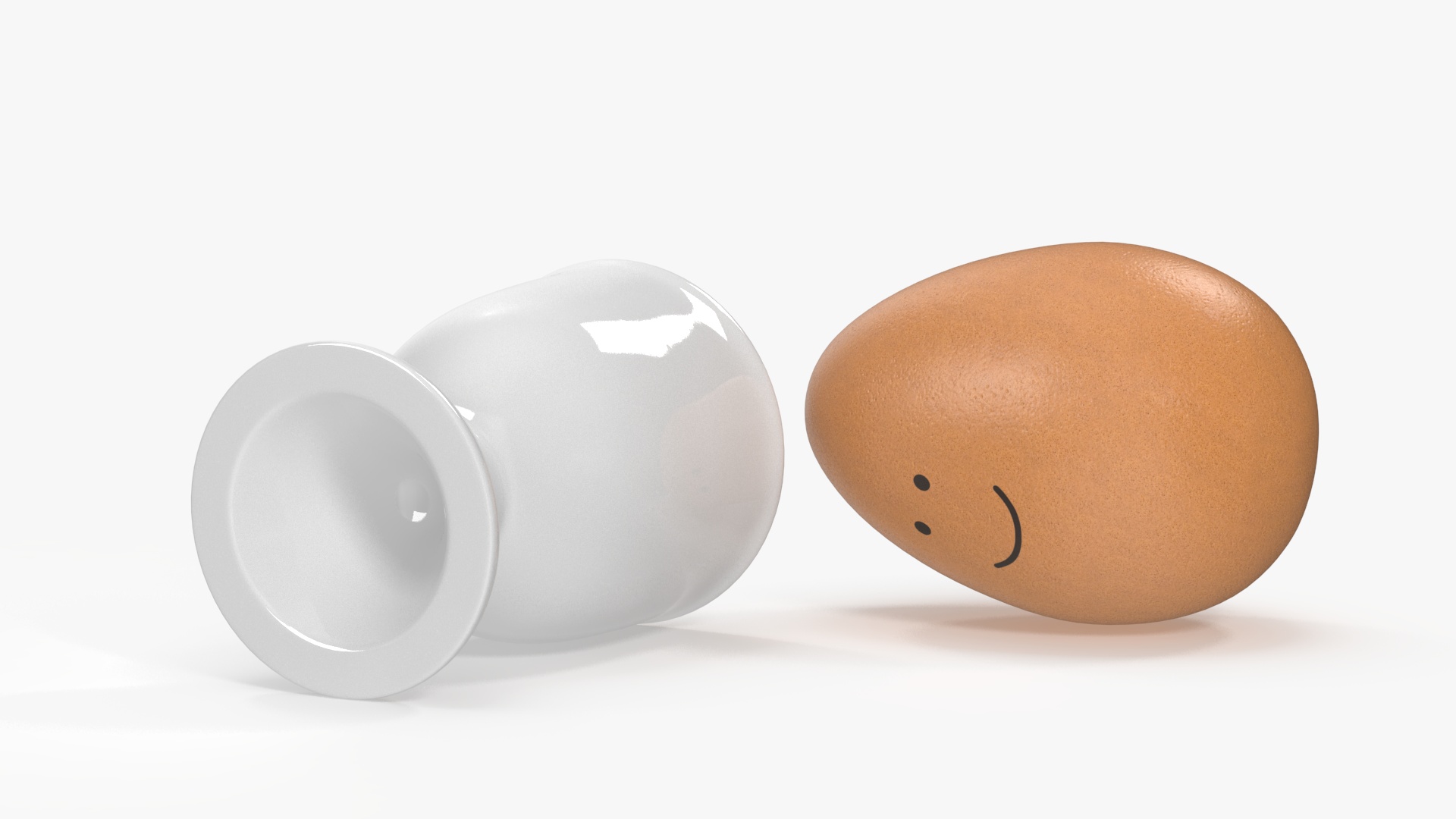 3D Smiling Egg in Cup model