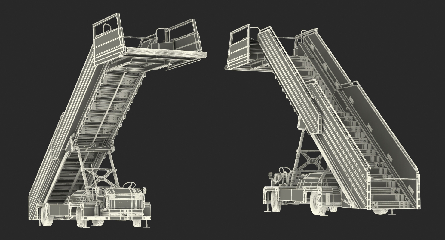 Passenger Steps TLD ABS 580 Rigged 3D model