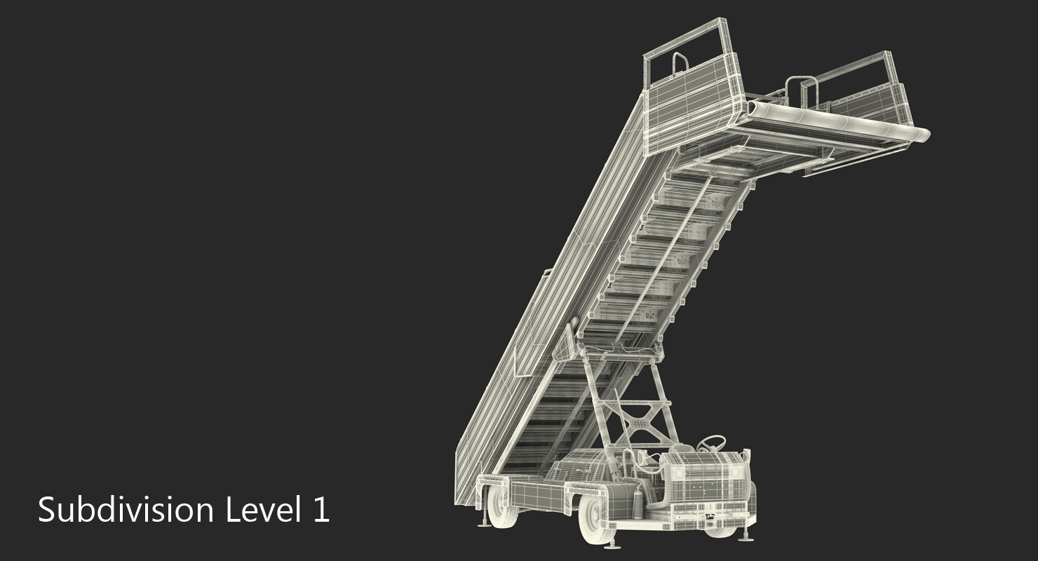 Passenger Steps TLD ABS 580 Rigged 3D model