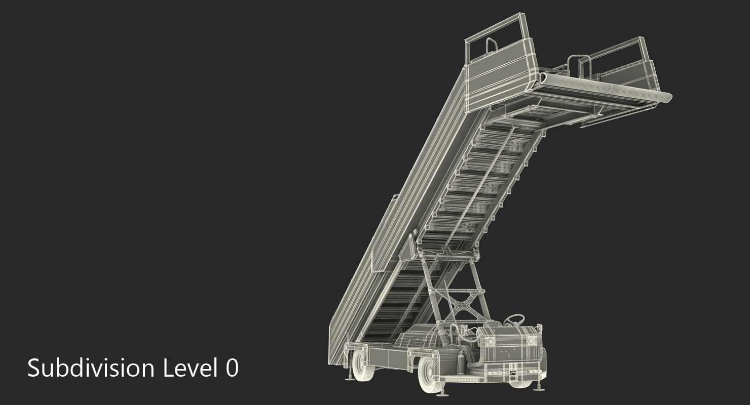 Passenger Steps TLD ABS 580 Rigged 3D model