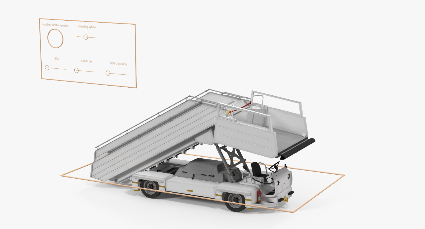 Passenger Steps TLD ABS 580 Rigged 3D model