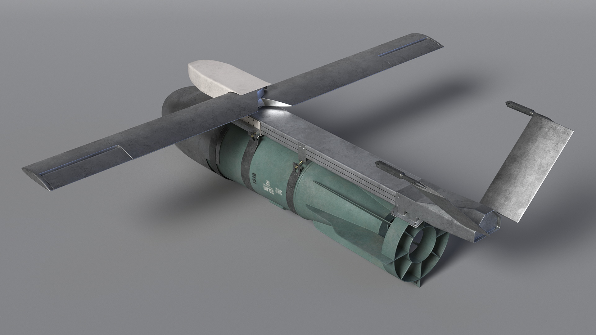 3D model Russian FAB 1500 Air Bomb with UMPK