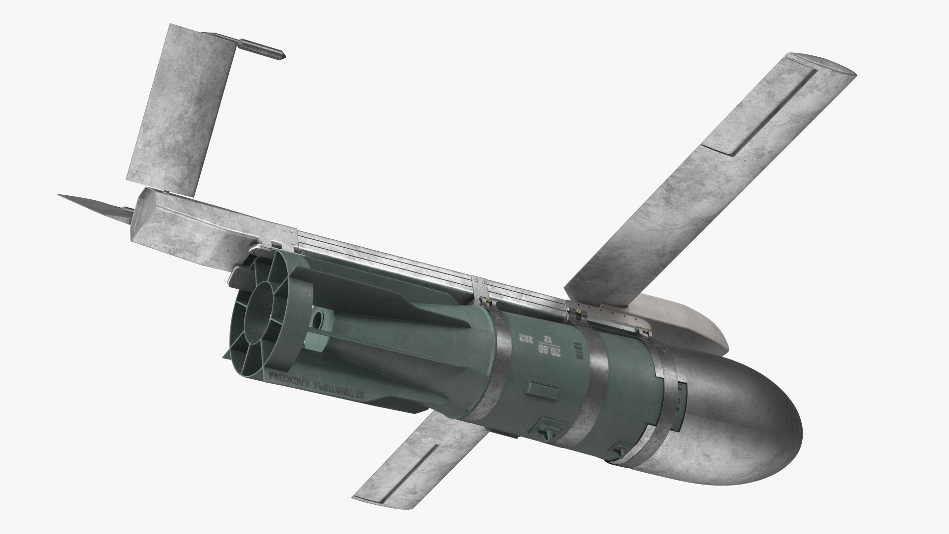 3D model Russian FAB 1500 Air Bomb with UMPK