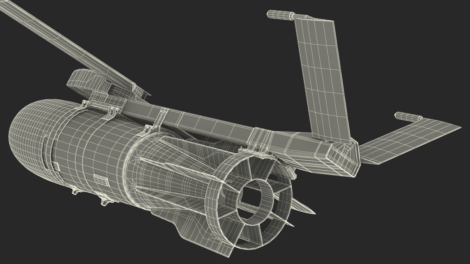 3D model Russian FAB 1500 Air Bomb with UMPK