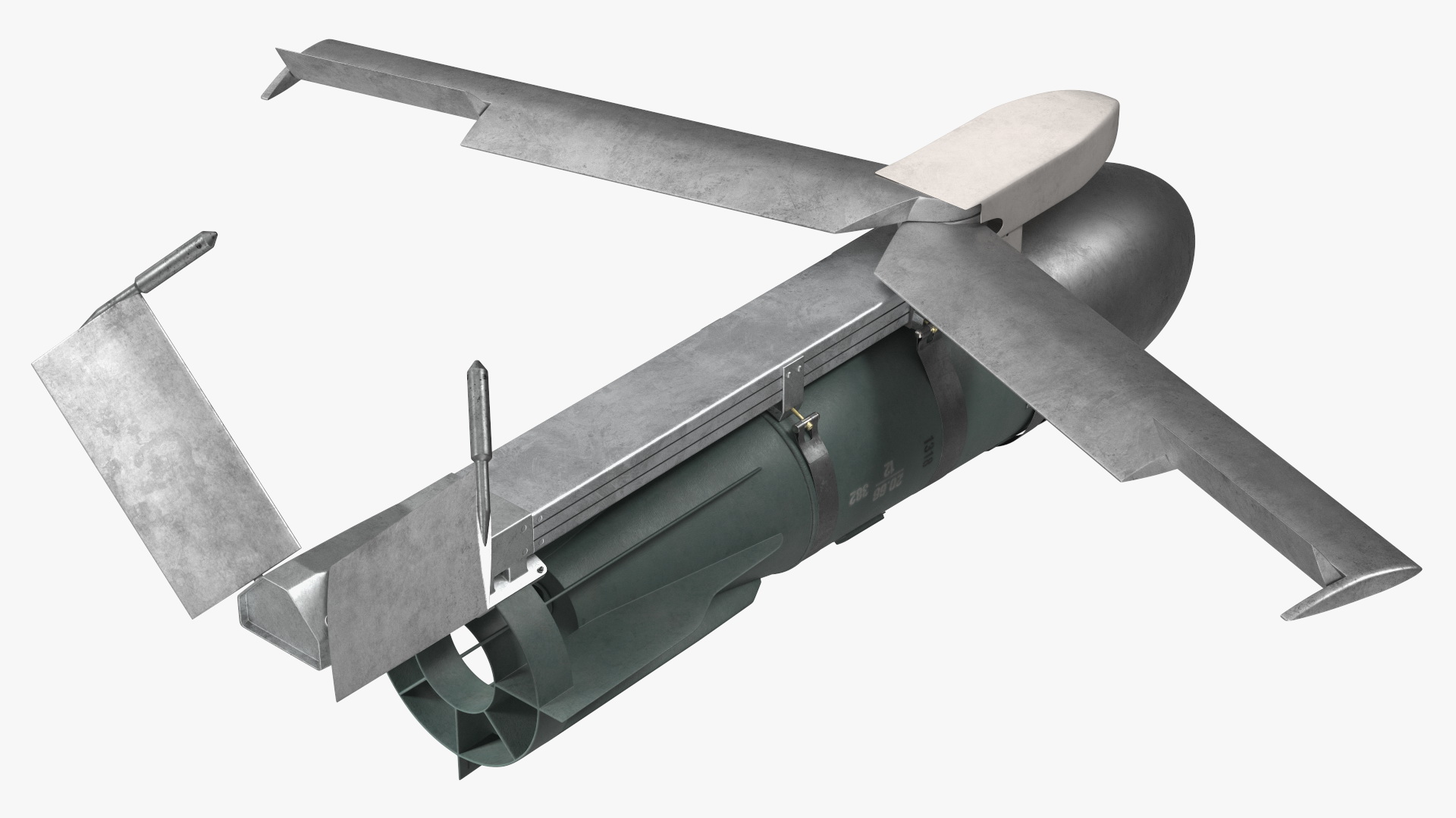 3D model Russian FAB 1500 Air Bomb with UMPK