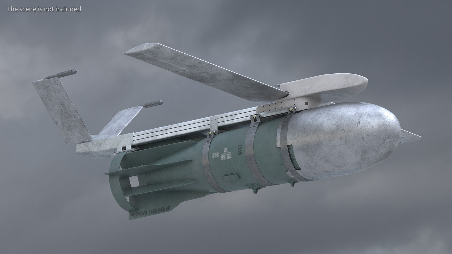 3D model Russian FAB 1500 Air Bomb with UMPK