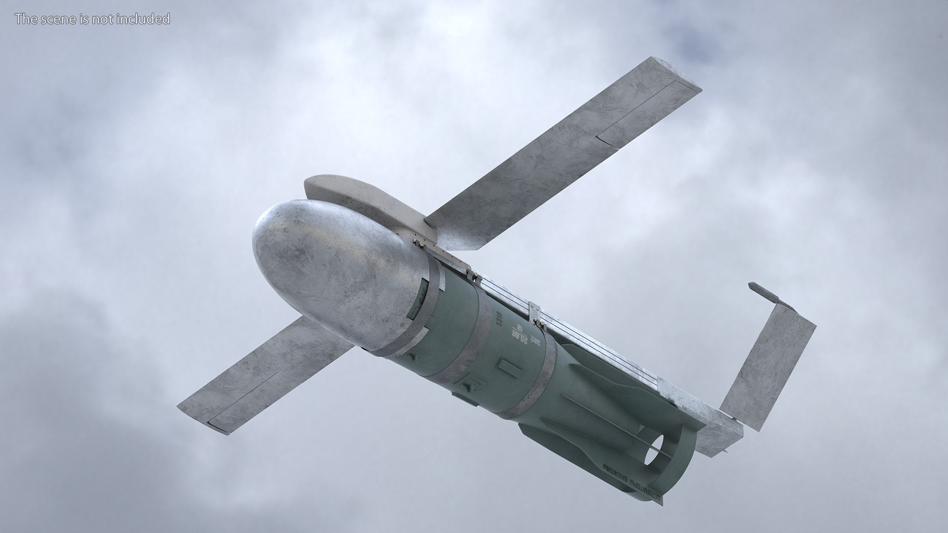 3D model Russian FAB 1500 Air Bomb with UMPK