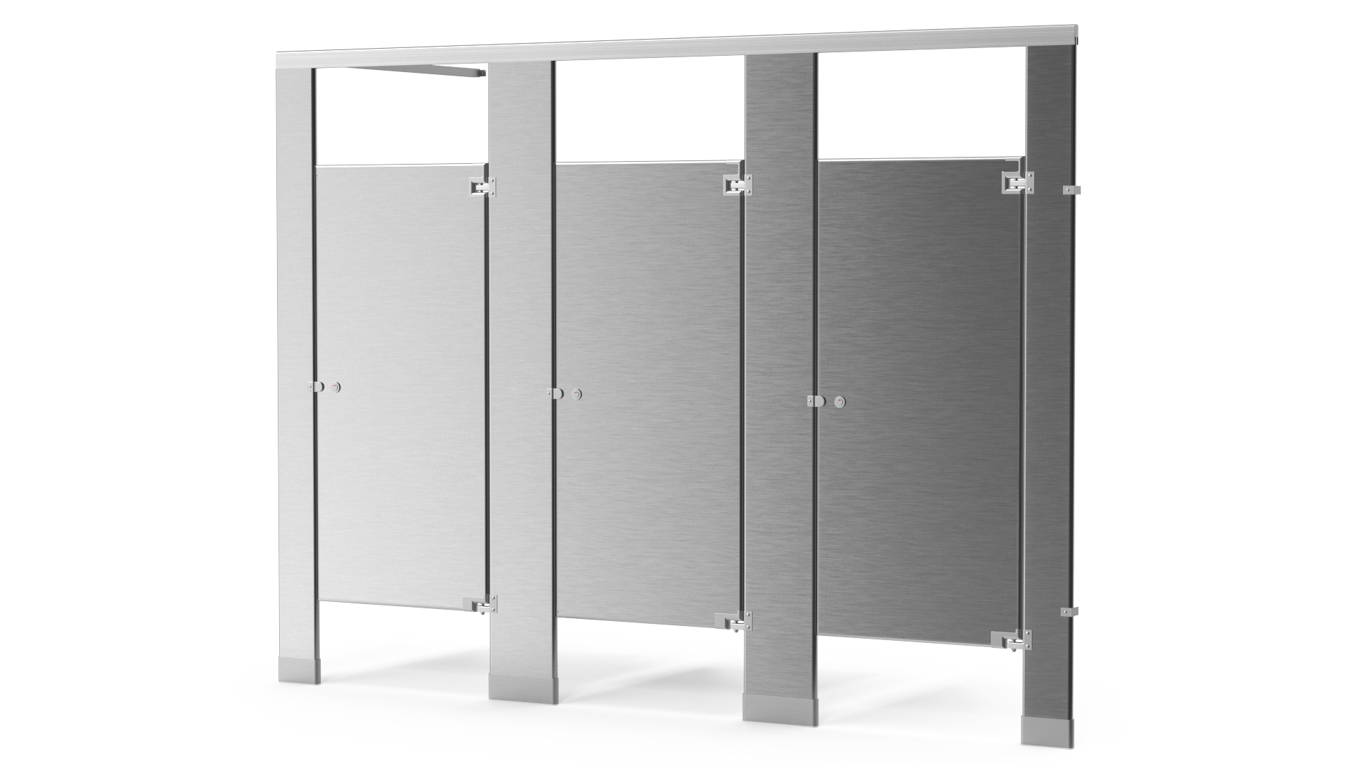 3D Bathroom Partitions Metallic model