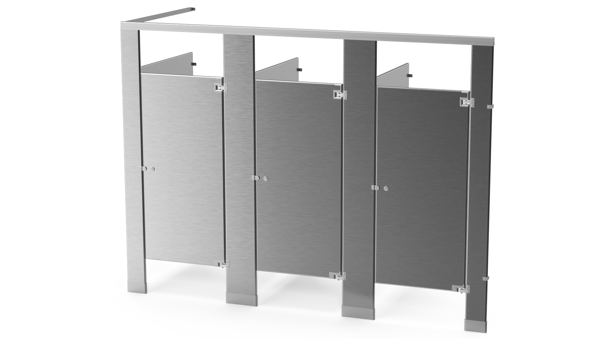 3D Bathroom Partitions Metallic model