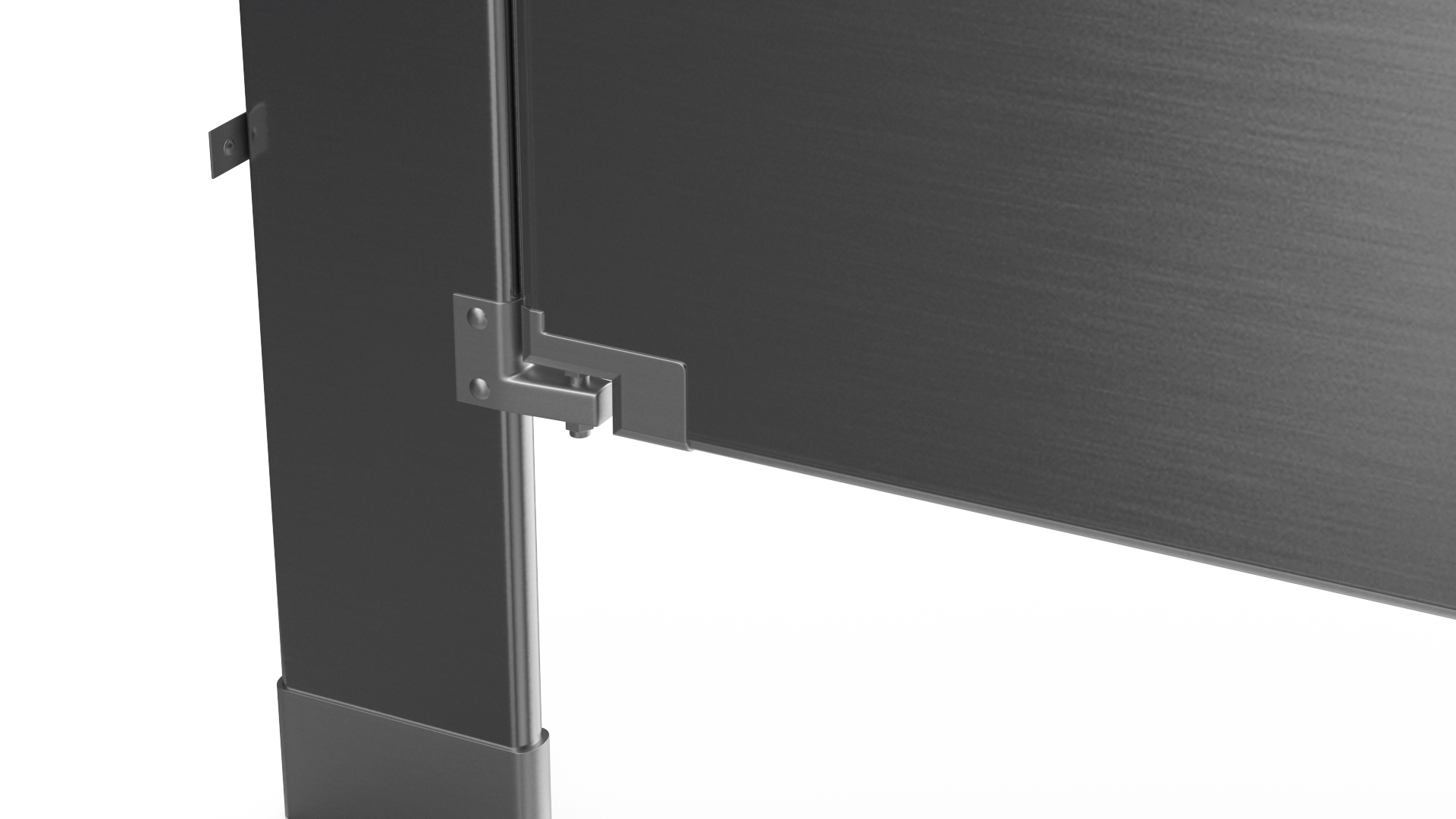 3D Bathroom Partitions Metallic model