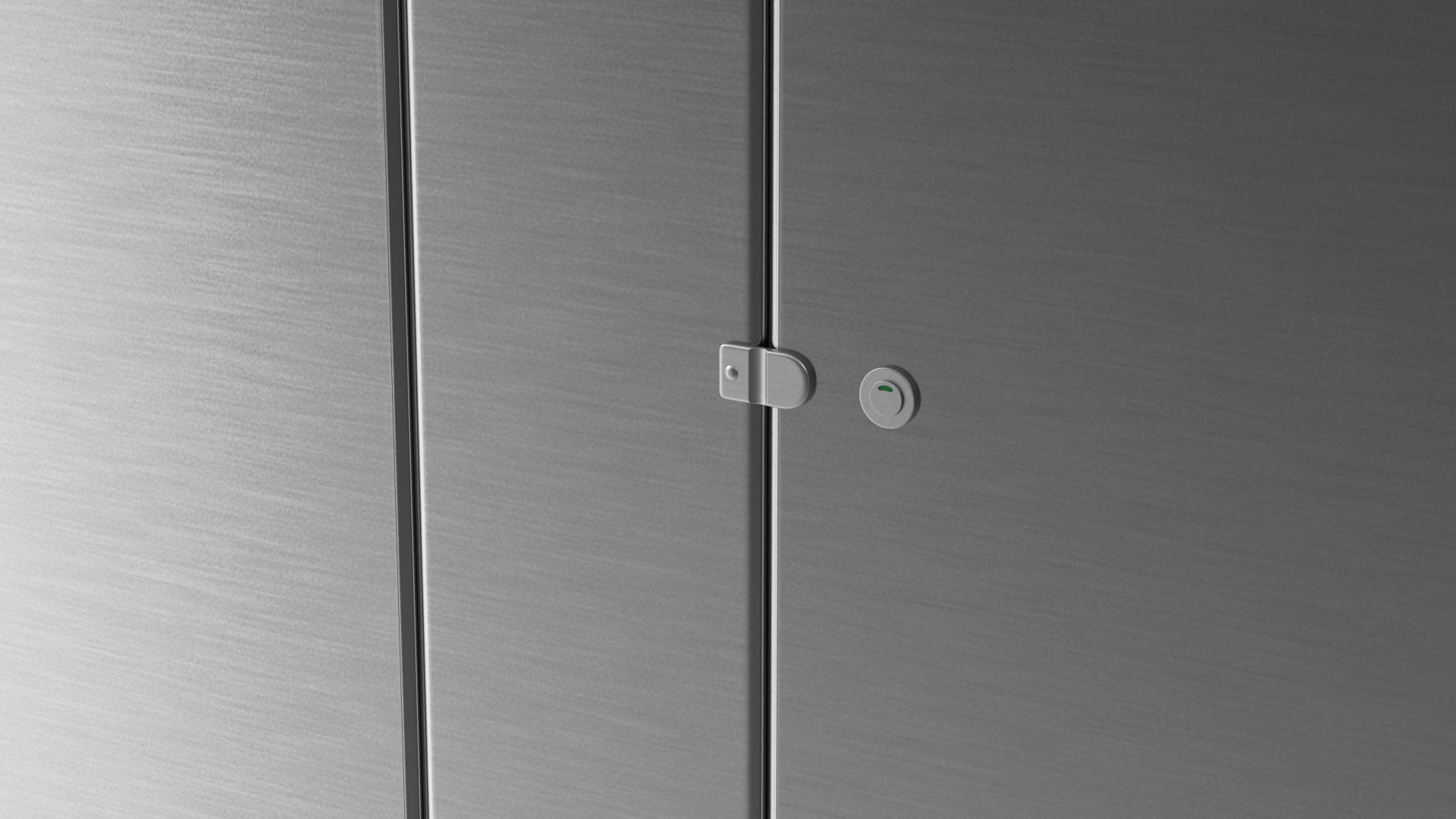 3D Bathroom Partitions Metallic model